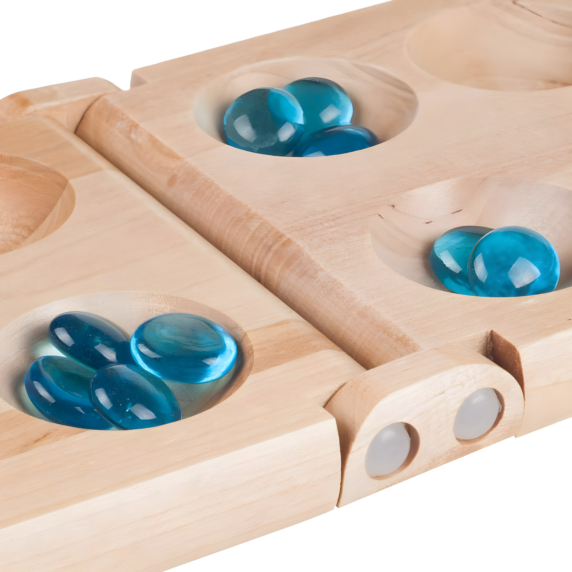 YUNLIGHTS Wooden Beads Game Set with Folding Board for Kids and Adults Assorted Color Smooth Surface 1 Set