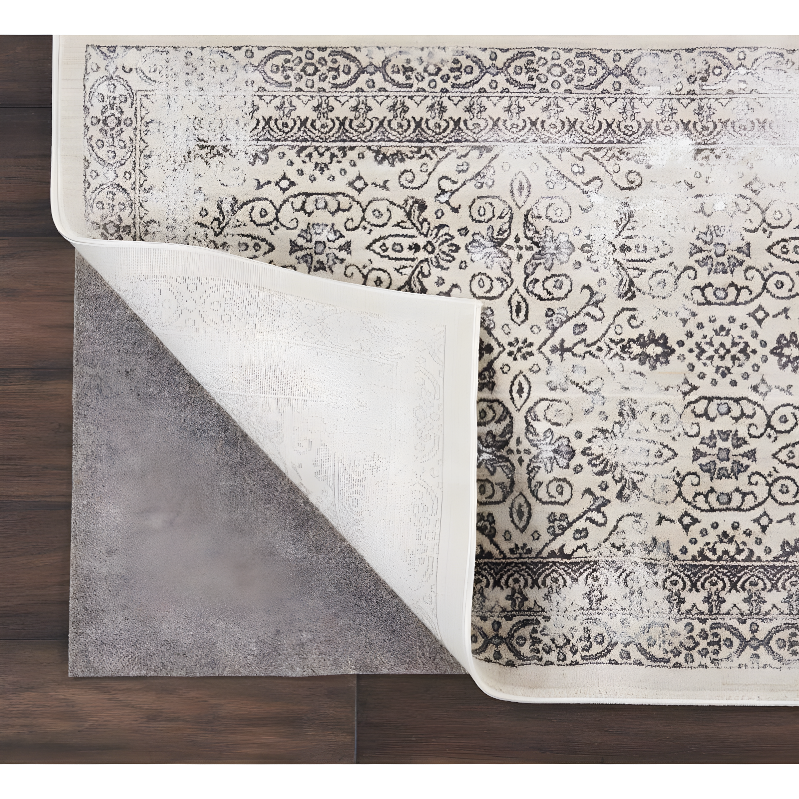 Nourison Rug-Loc Dual Sided Grey Rug Pad BR21 Grey 9'6" x 13'6"