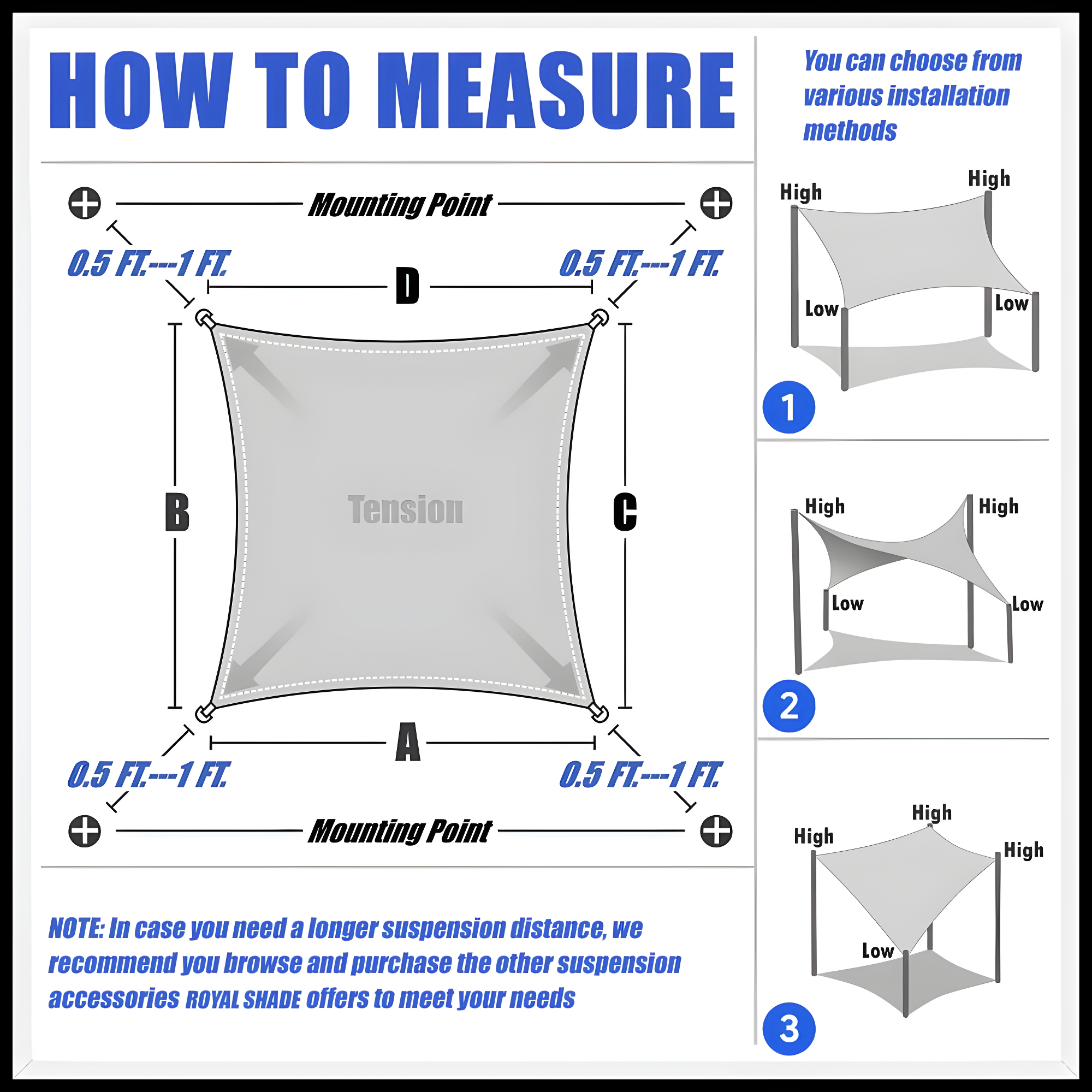 Royal Shade Royal Shade Rectangle 200 GSM Sun Shade Sail