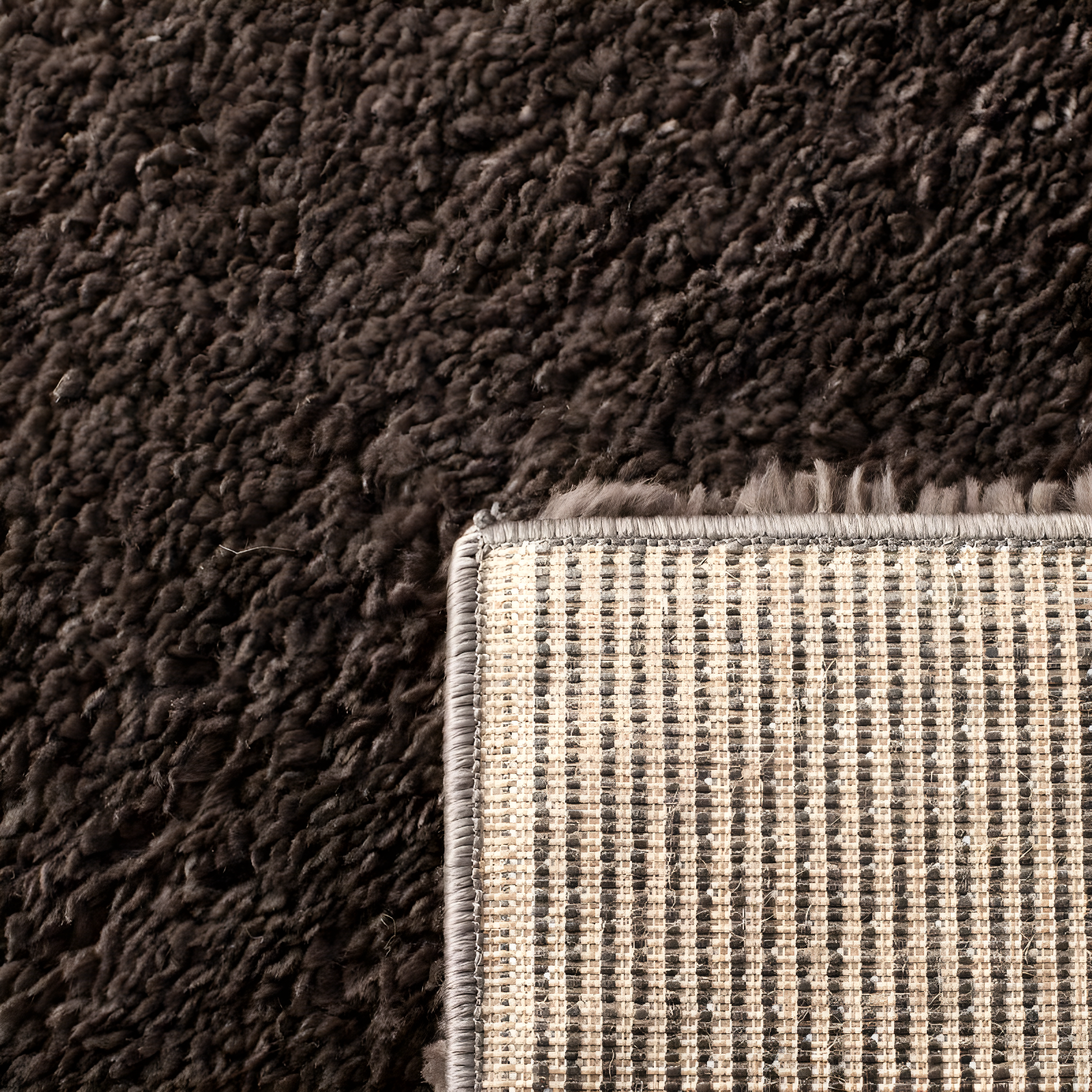 August Shag 900 AUG900 Power Loomed Indoor Area Rug - Brown - 9'x9' - Safavieh
