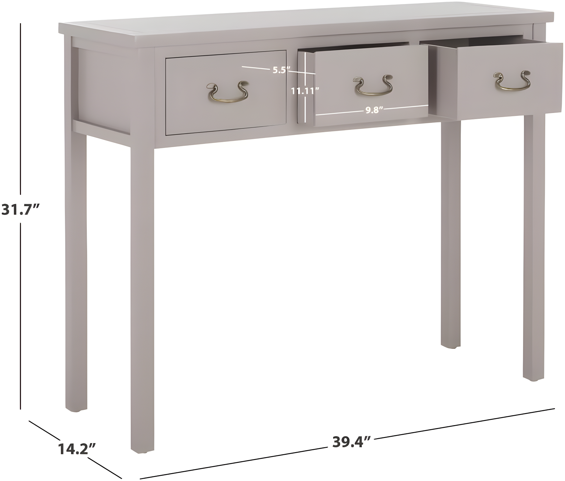 Cindy Console - AMH6568D - Gray - Safavieh Couture