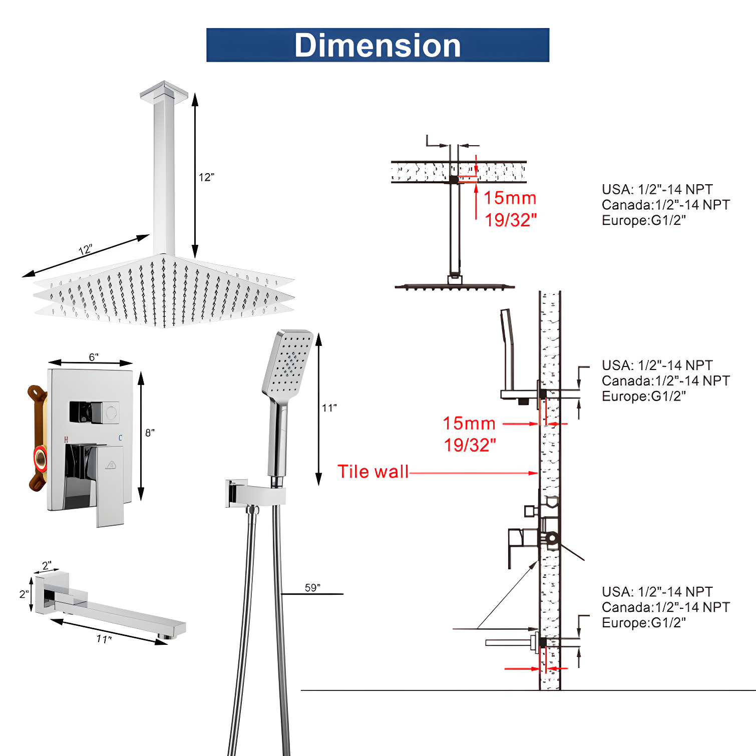 All-In-One Kit with Rough in-Valve