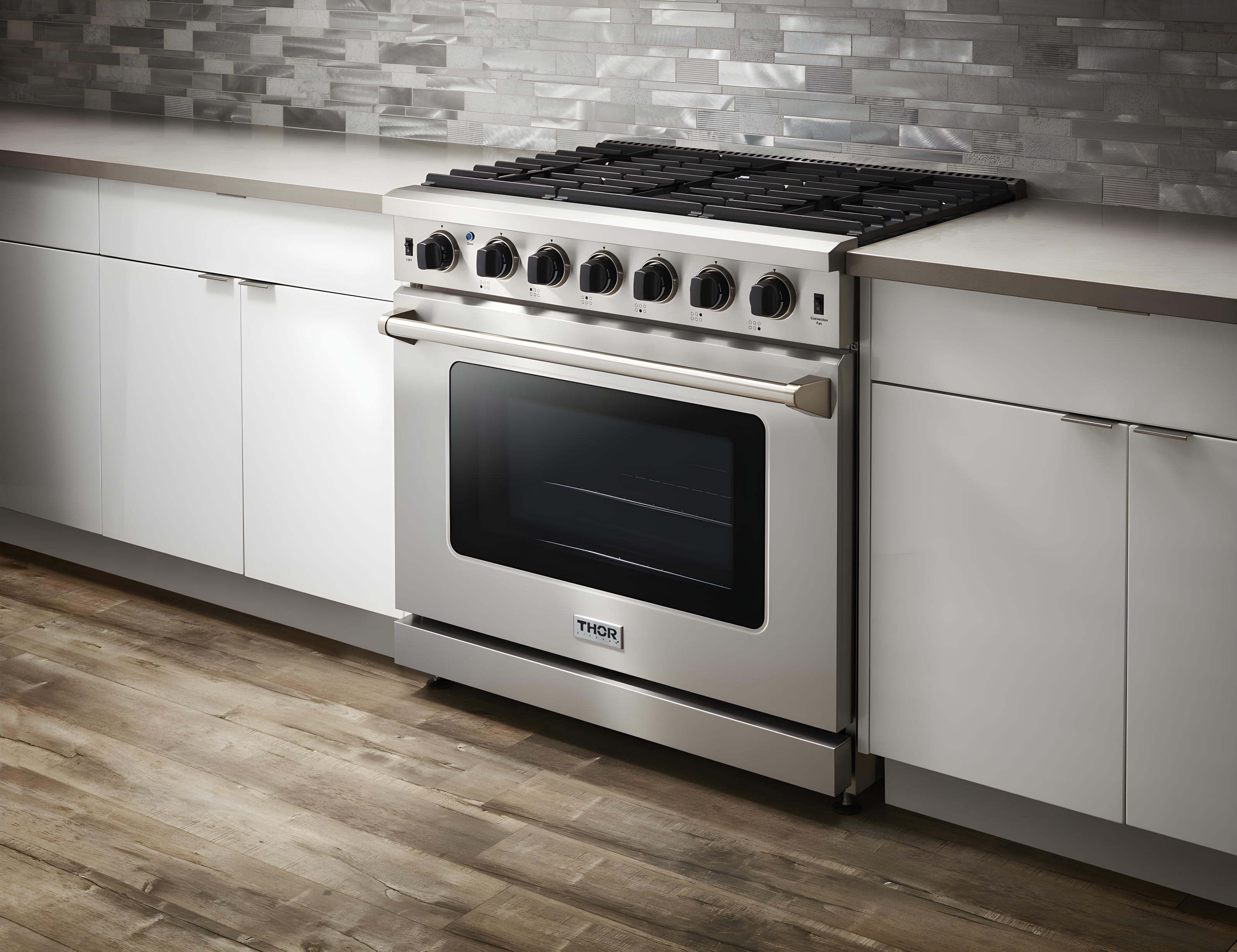 THOR 36-Inch Gas Range, 6 Burners - Stainless Steel (LRG3601U)