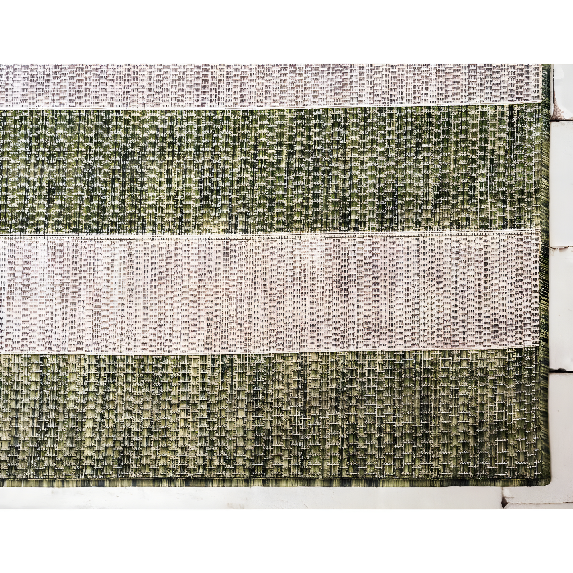 Unique Loom Outdoor Striped Collection Area Rug - Distressed Stripe (5' 1" x 8' Rectangle Green/Gray)