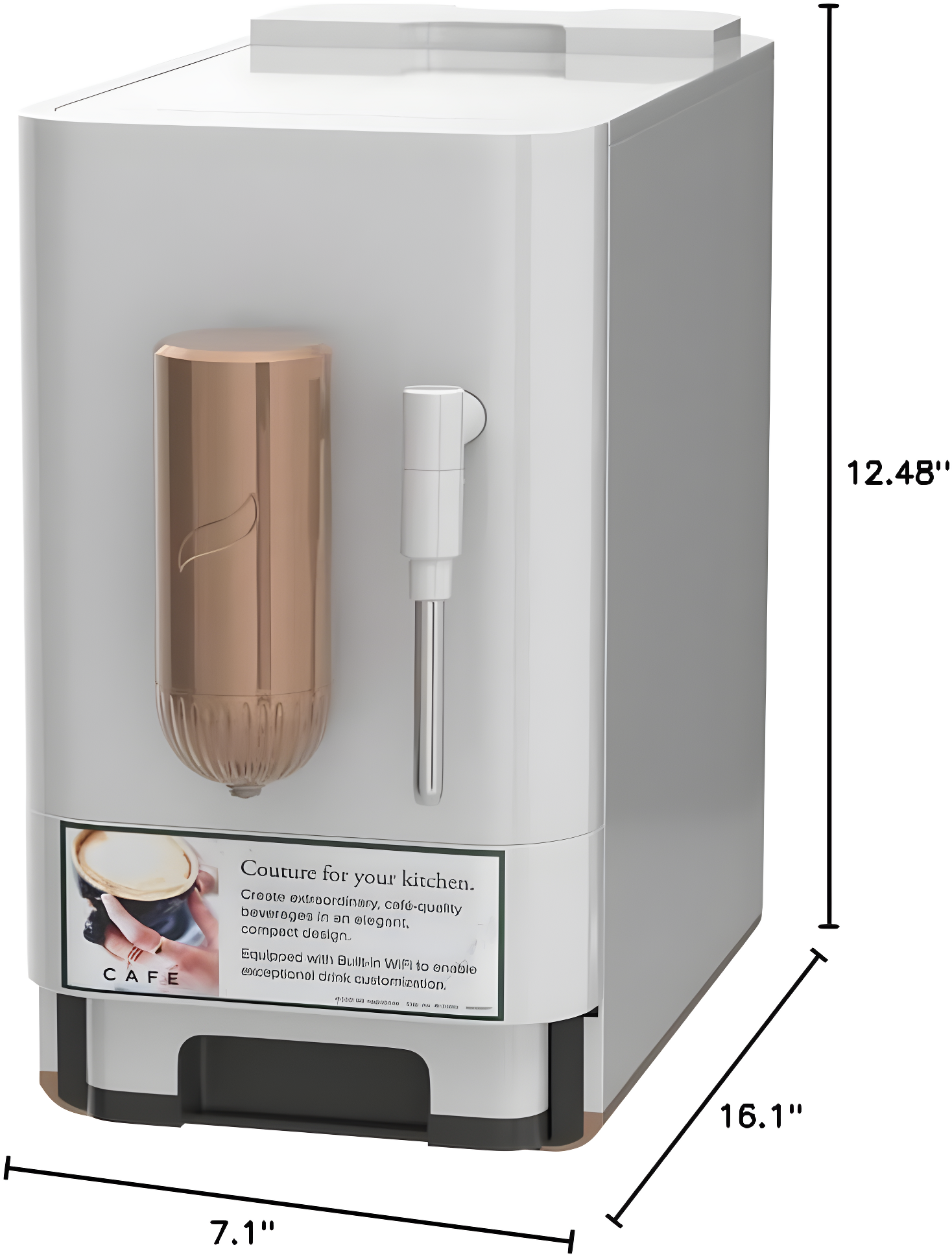 Café™ Matte White Affetto Automatic Espresso Machine