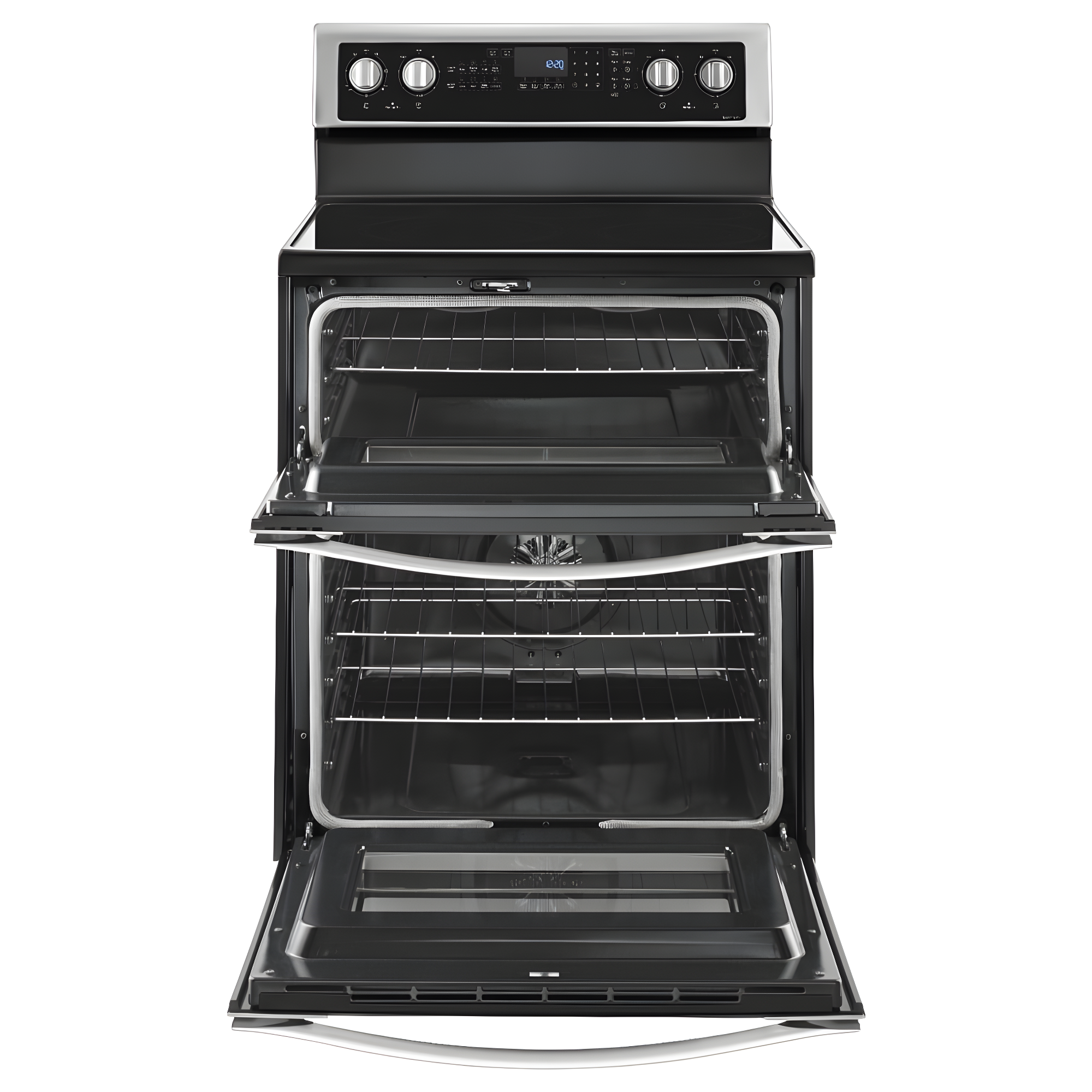 Whirlpool WGE745C0FS 30" Stainless Freestanding Double Oven Range