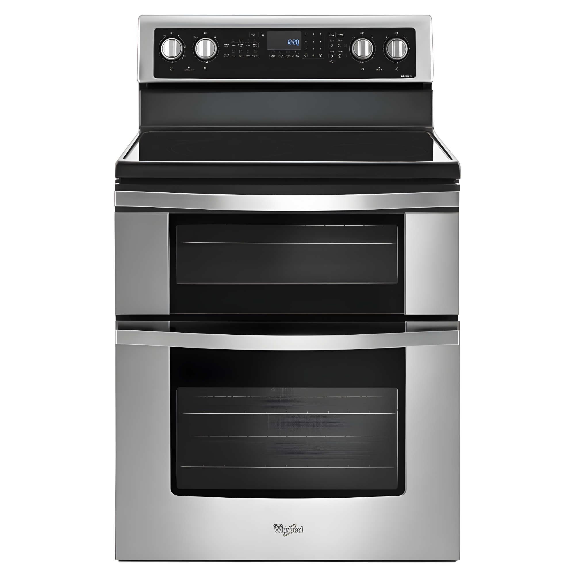Whirlpool WGE745C0FS 30" Stainless Freestanding Double Oven Range