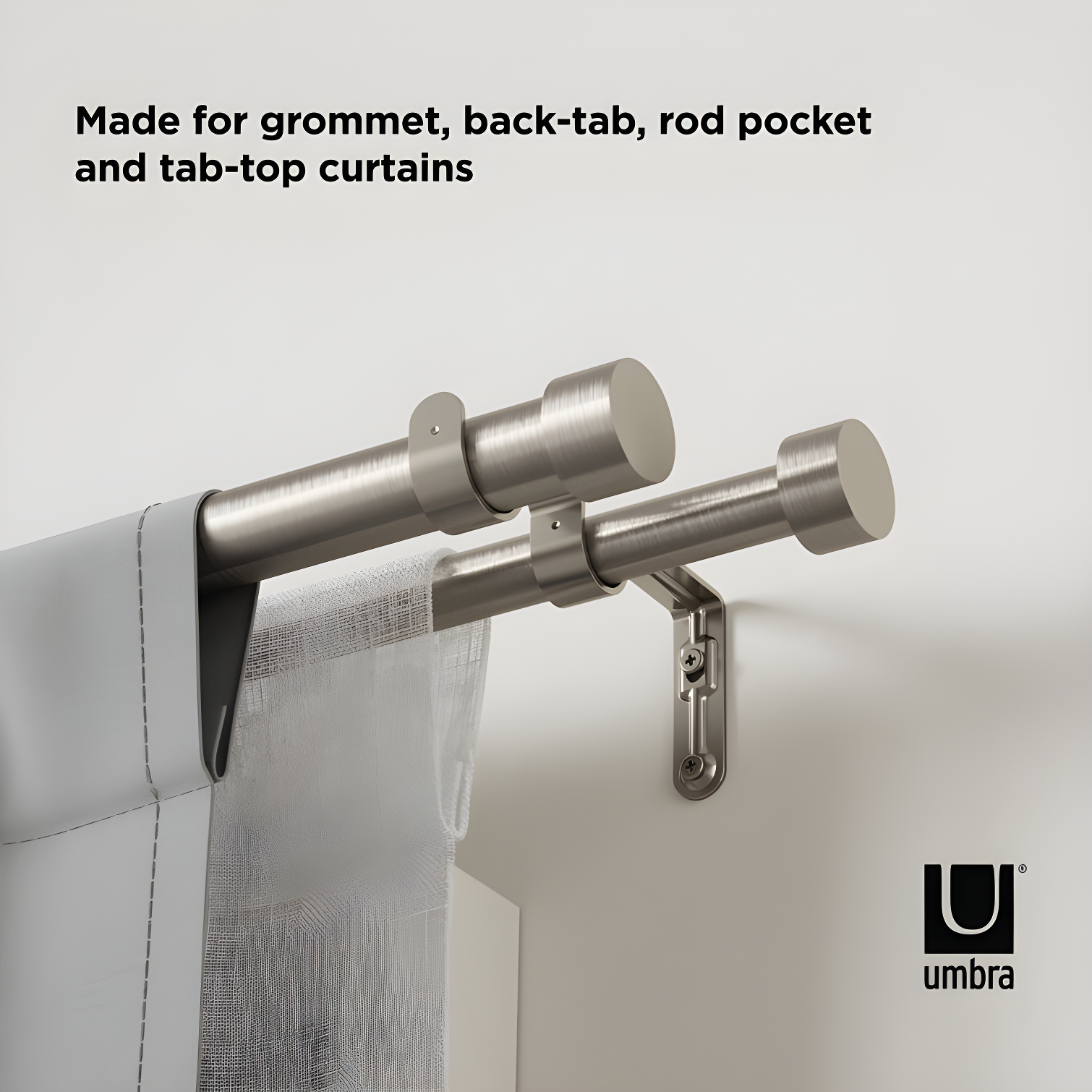 Cappa Drapery Solutions Double Curtain Rod