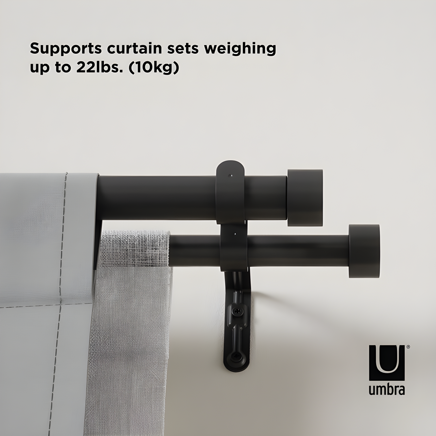 Cappa Drapery Solutions Double Curtain Rod