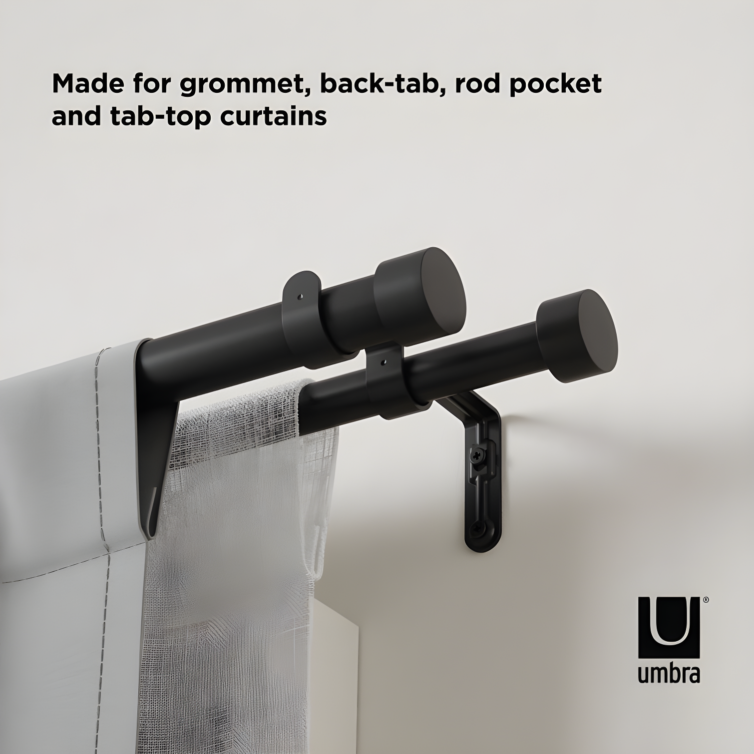 Cappa Drapery Solutions Double Curtain Rod