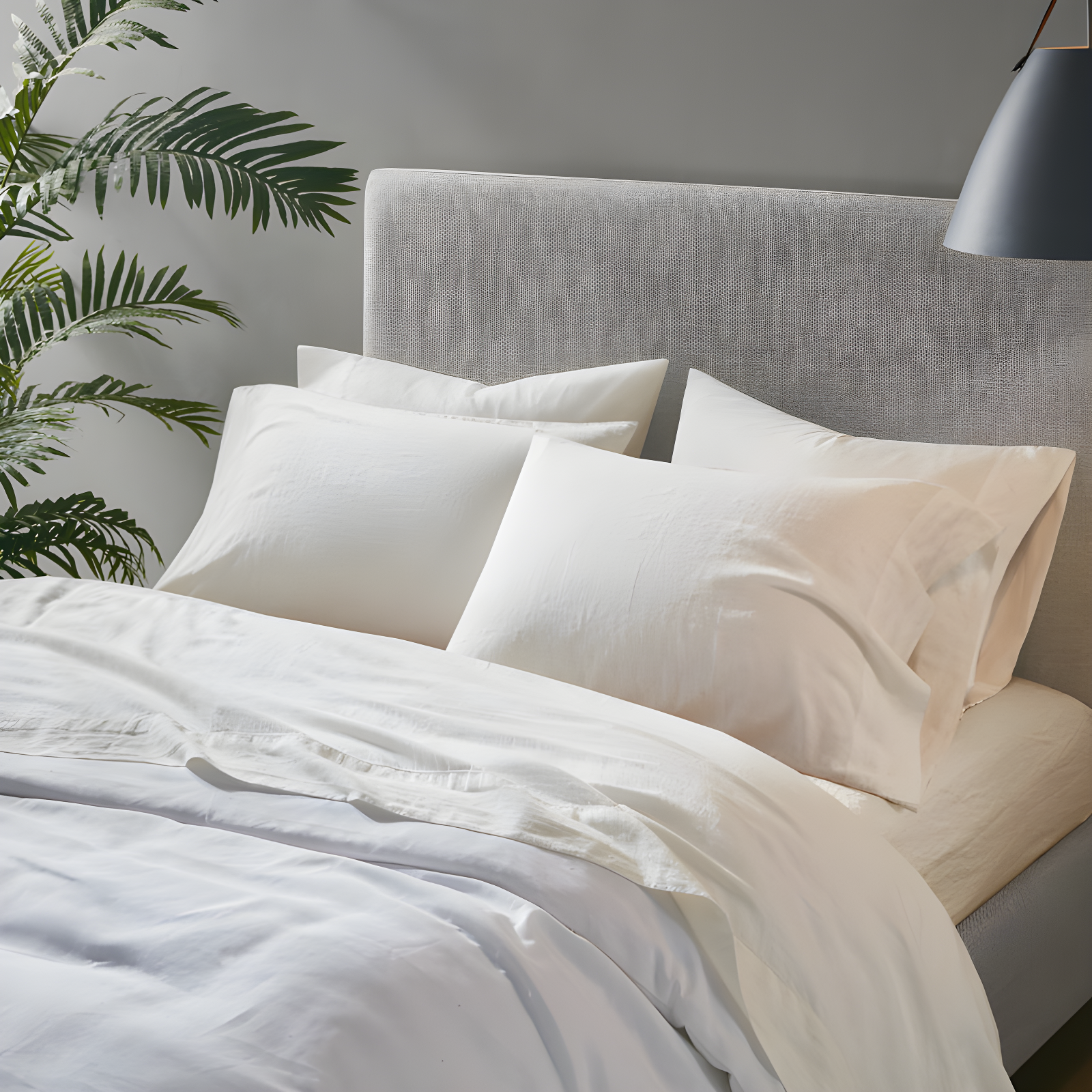 Madison Park Linen Blend 4 Piece Sheet Set