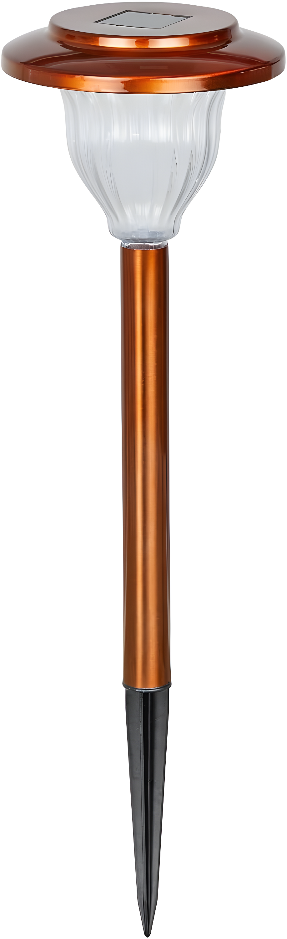 Alpine Corporation LBM174SLR-4 Solar Copper Stainless Steel Pathway LED Lights, 15" H, Bronze, Set of 4