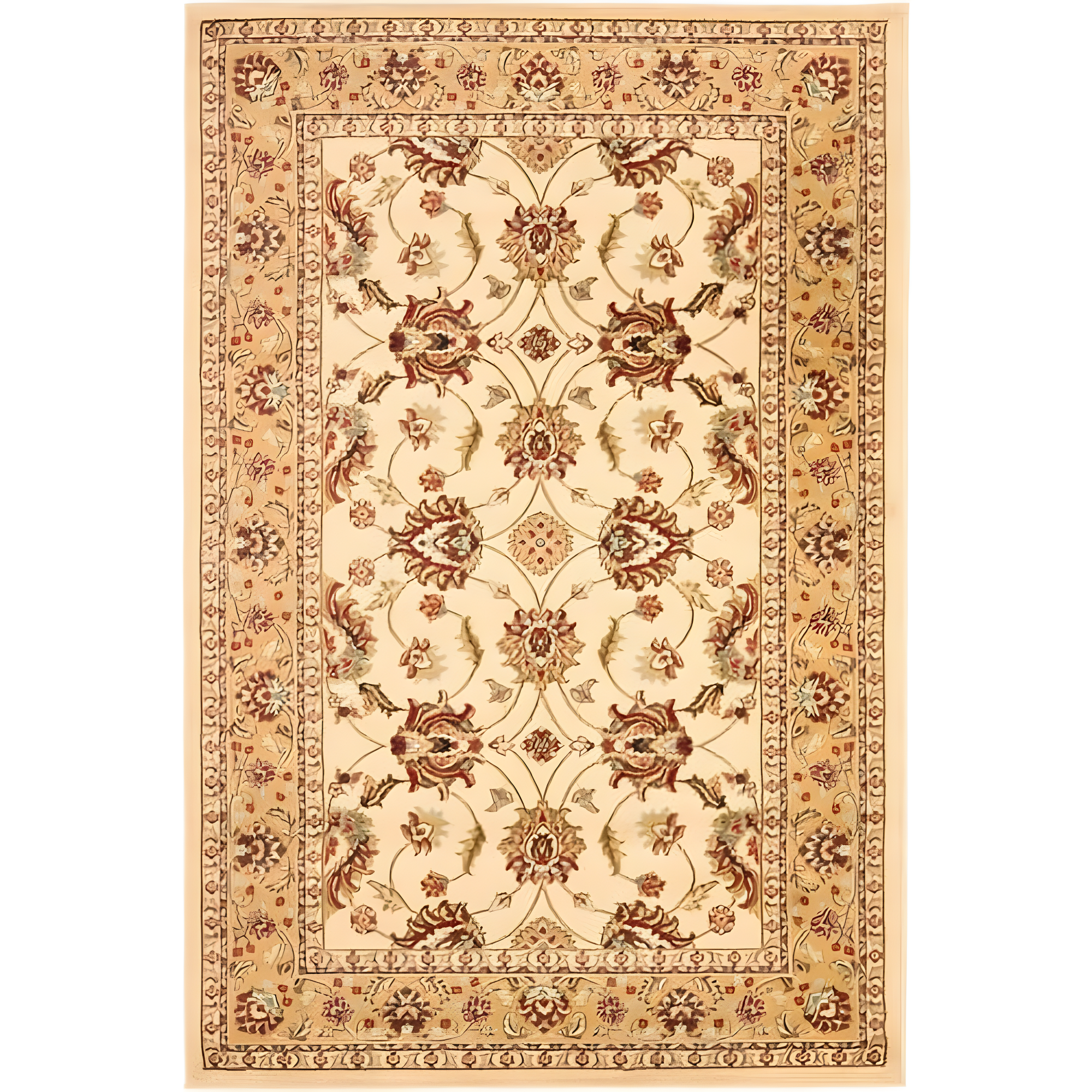 Lyndhurst LNH553 Power Loomed Area Rug - Ivory/Beige - 5'3"x7'6" - Safavieh.