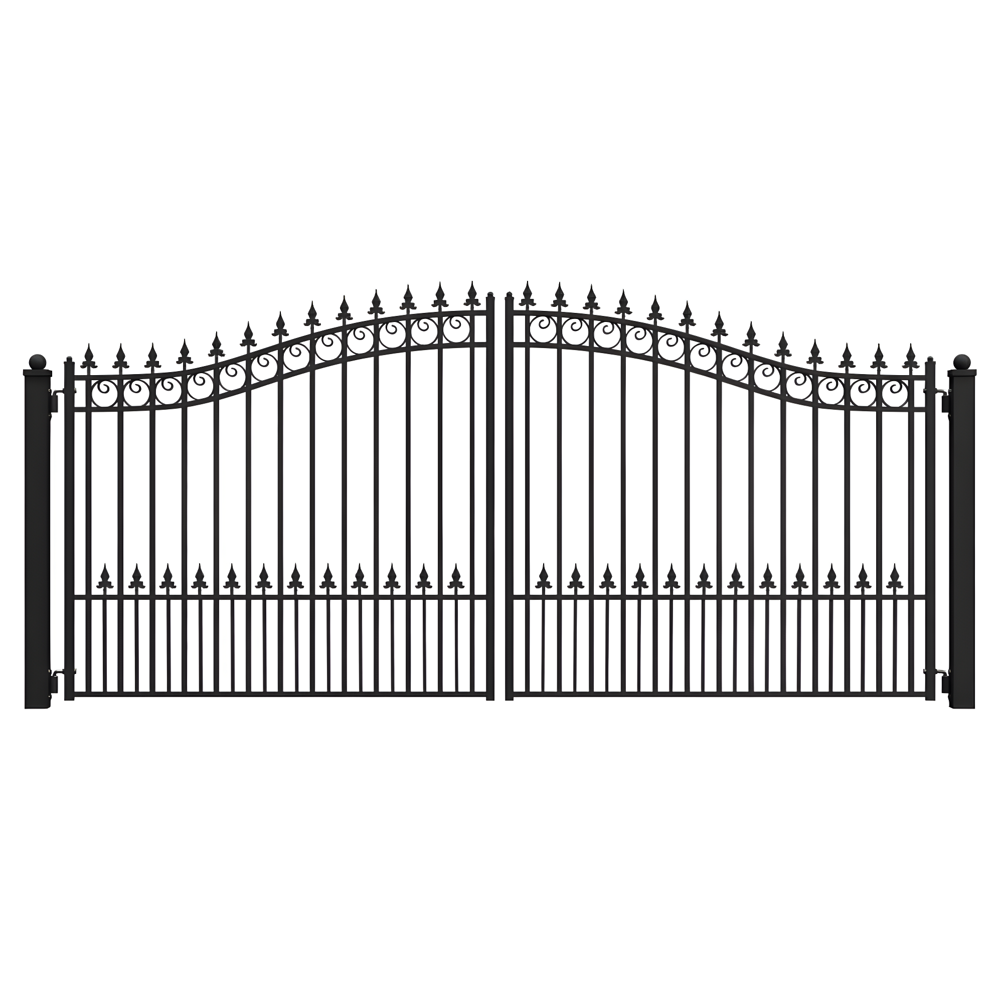 ALEKO Steel Dual Swing Driveway Gate - PRAGUE Style