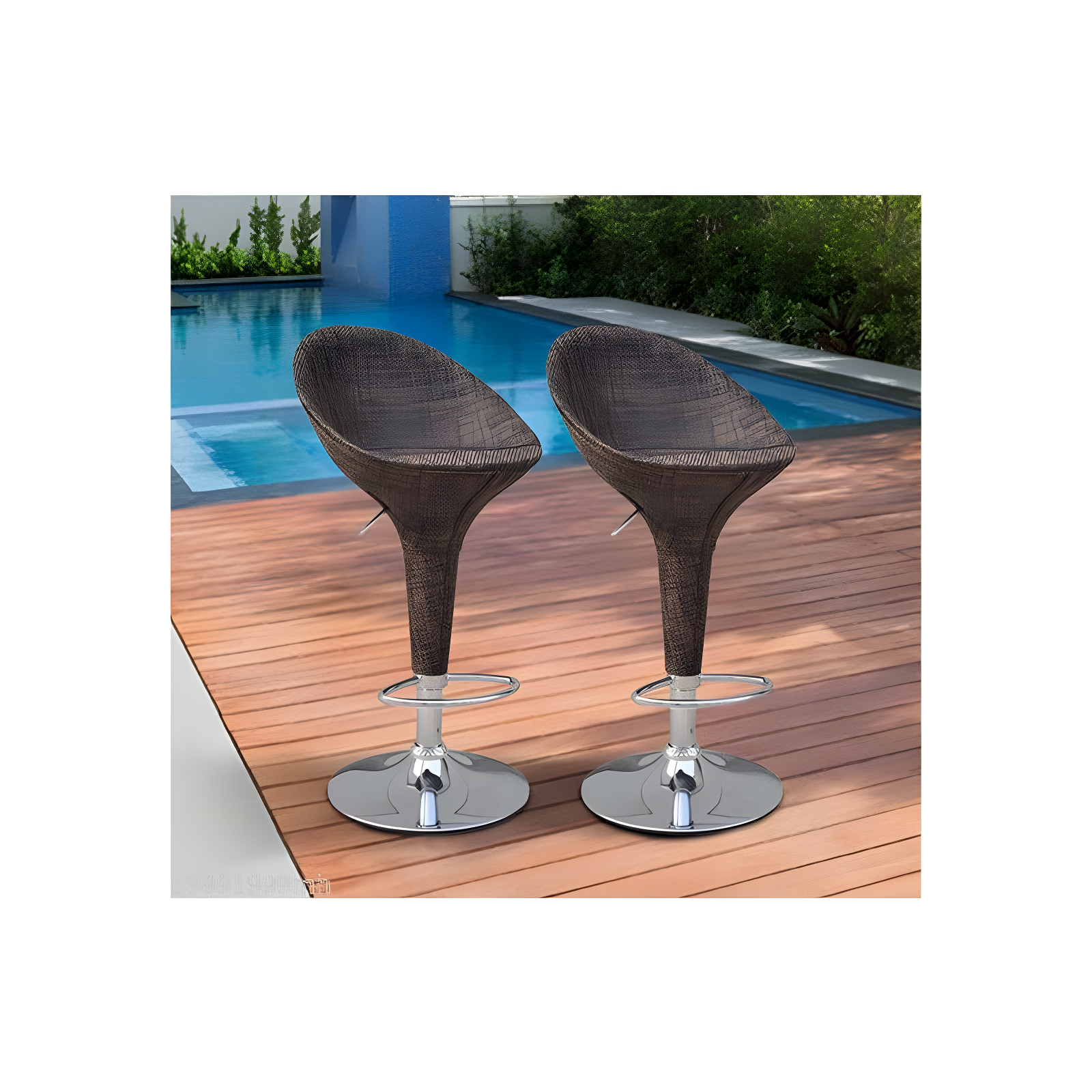 Orren Ellis Galeton Swivel Upholstered Adjustable Height Counter Stool with Metal Frame (Set of 2)