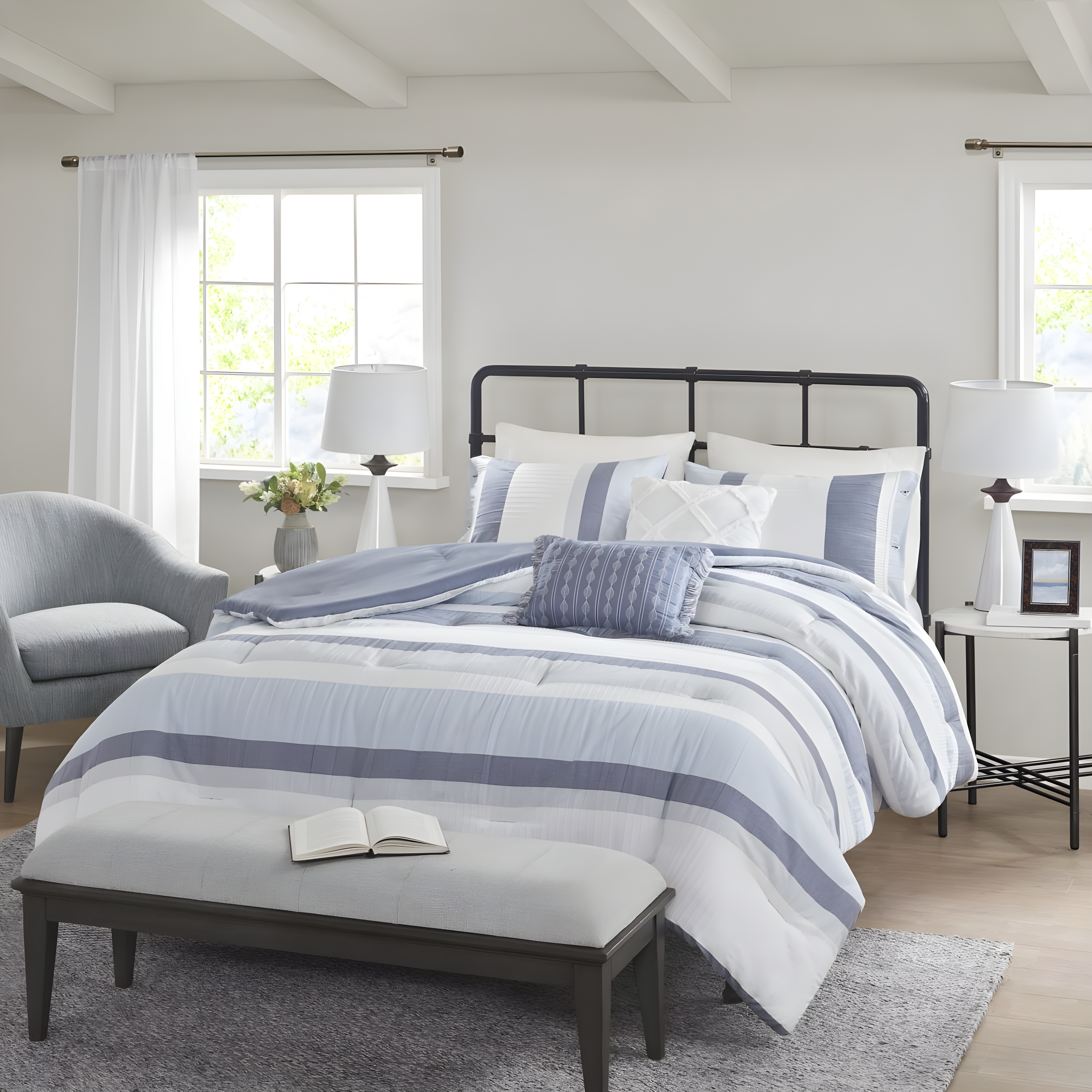 Madison Park Allegany 5 Piece Jacquard Comforter Set