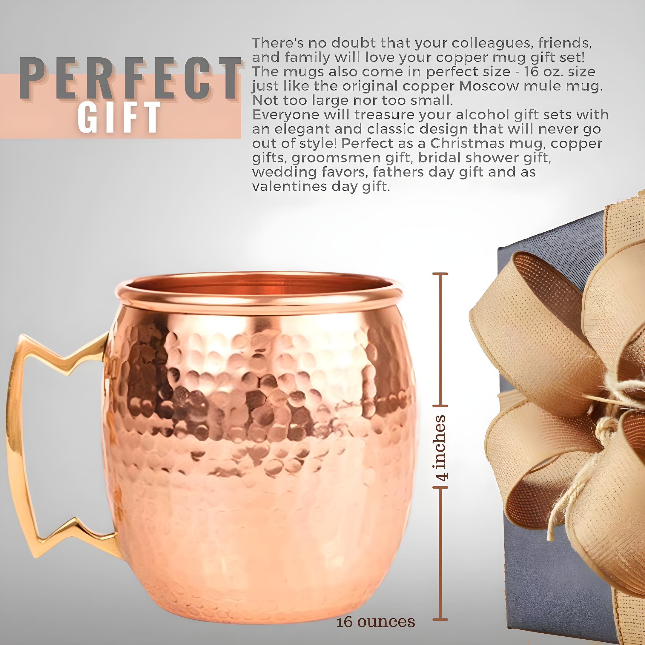 Advanced Mixology Moscow Mule Copper Mugs - Set of 2 - 100% HANDCRAFTED - Pure Solid Copper Mugs 16 oz Gift Set with BONUS: Artisan Wooden Coasters, Cocktail Copper Straws, and Shot Glass!