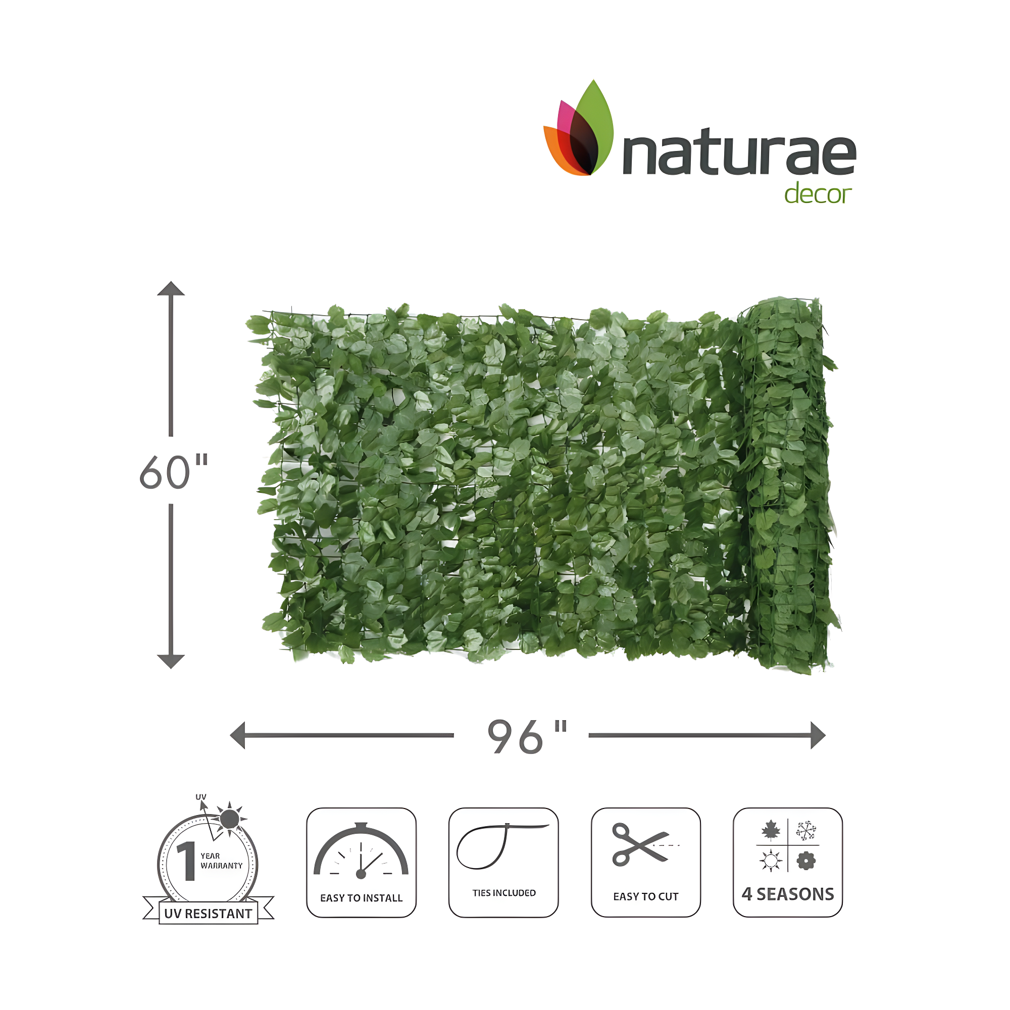 Naturae Decor 5 ft. H x 8 ft. W Nylon Privacy Screen