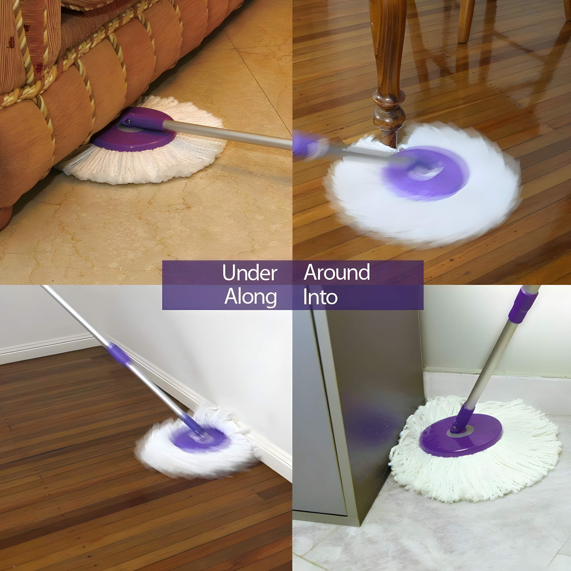 3 Pack Spin Mop Replacement Head for Hurrica, Mopnad, Cassabel and Other 360 Spin Mop Systems, Microfiber Spin Mop Refills (3pc-White)