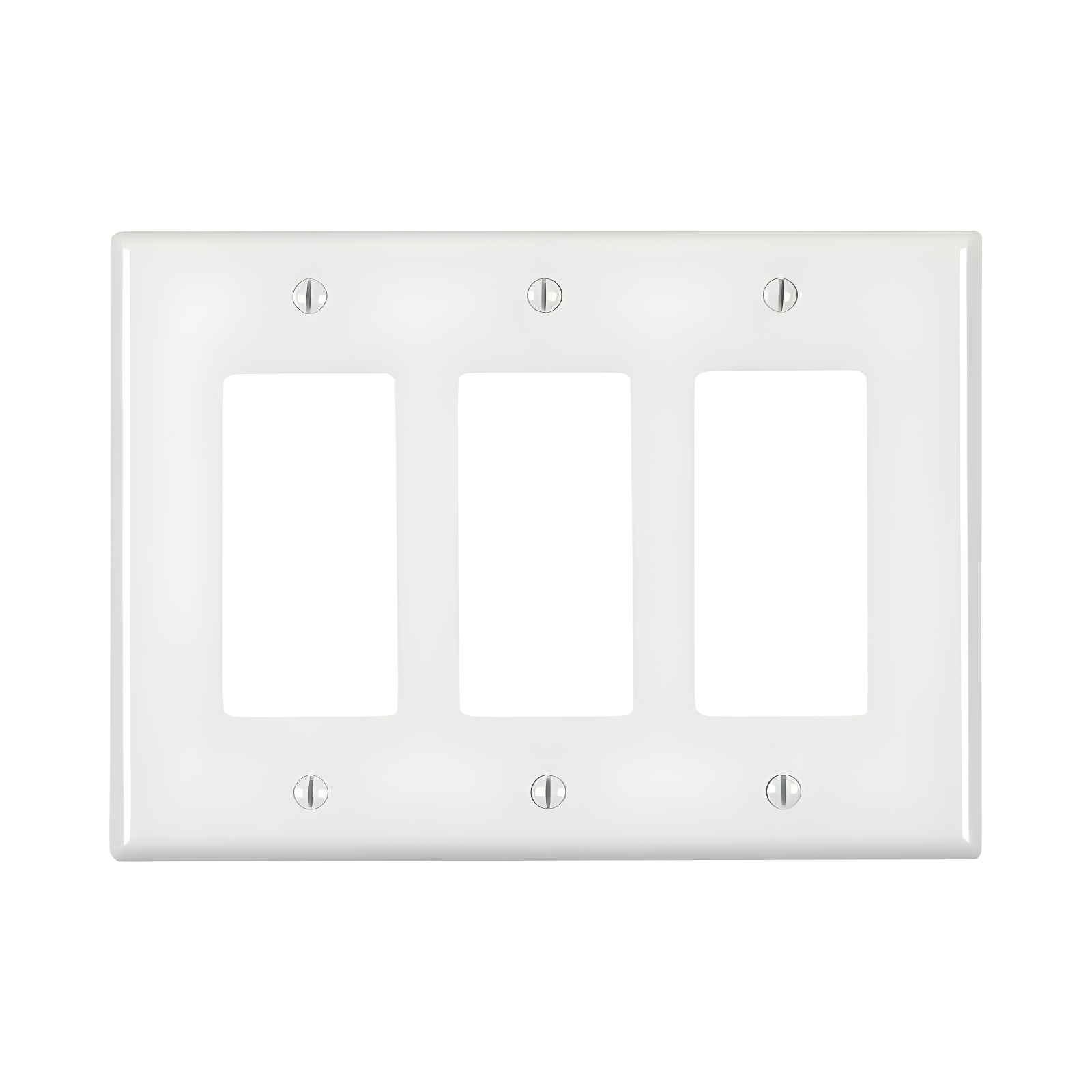 Leviton No Subject 3 - Gang Toggle Light Switch Standard Wall Plate