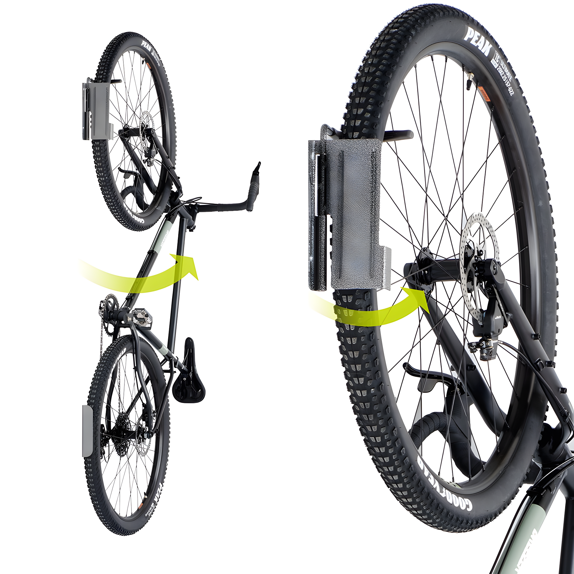 Single Bike Hinge Wall Mount Rack