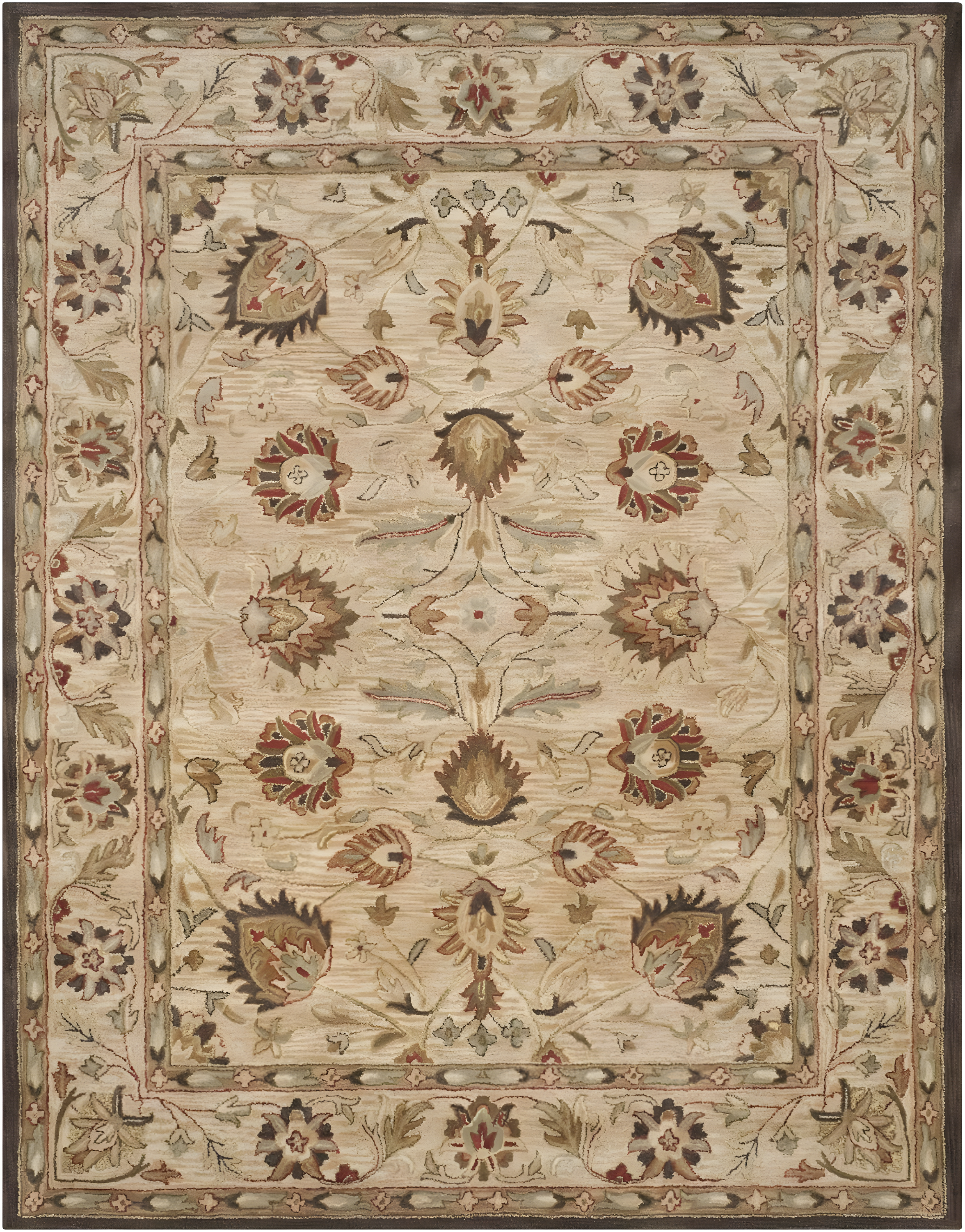 Antiquity AT812 Hand Tufted Indoor Area Rug - Beige/Beige - 7'6"x9'6" - Safavieh