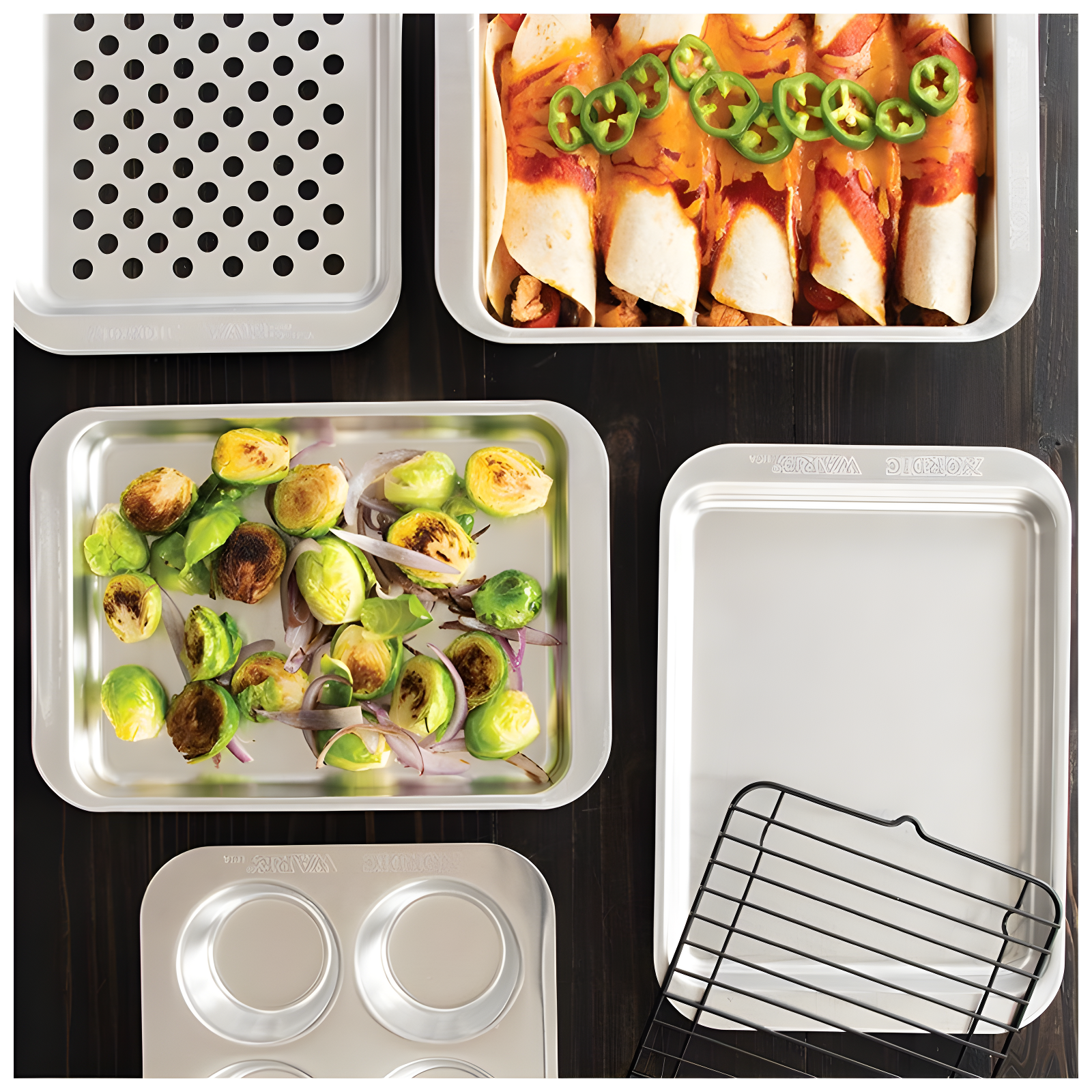 Nordic Ware Nordic Ware 8.5" Aluminum 3 Piece Grill and Bakewqare Set