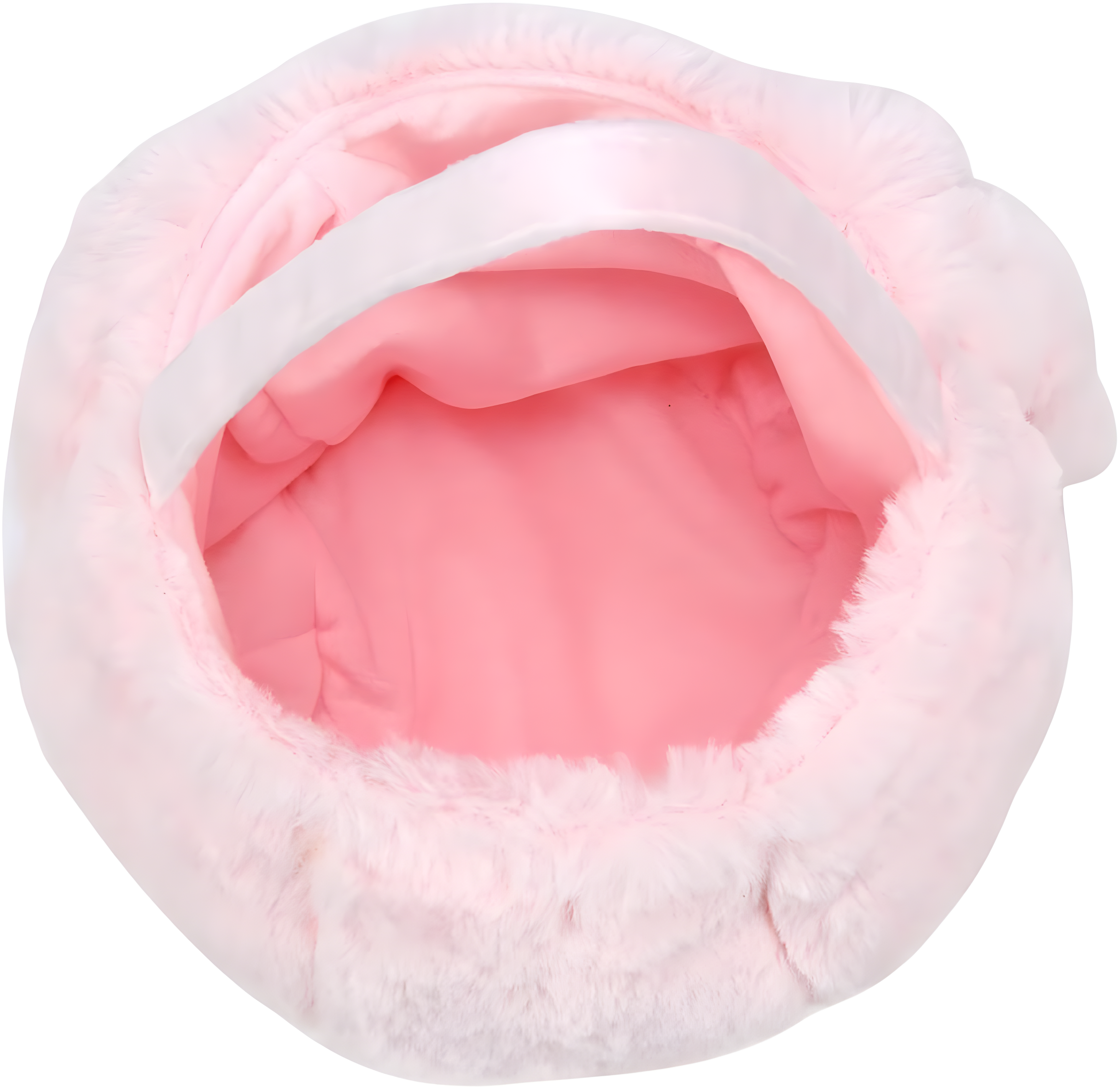 Easter Bunny Tote Bag, Cute Fuzzy Rabbit Ears Soft Plush Candy Handle Bag Eggs Basket Gift Bag for Kids Holiday Decorations