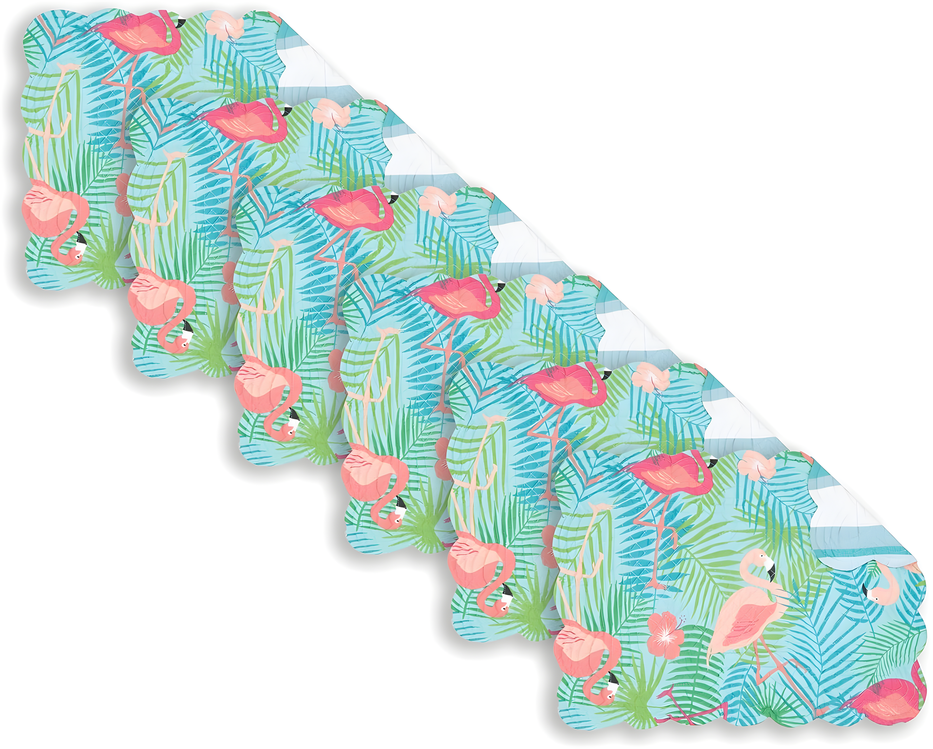 C&F Home Isla Island Cotton Quilted Reversible Rectangular Placemat Set of 6