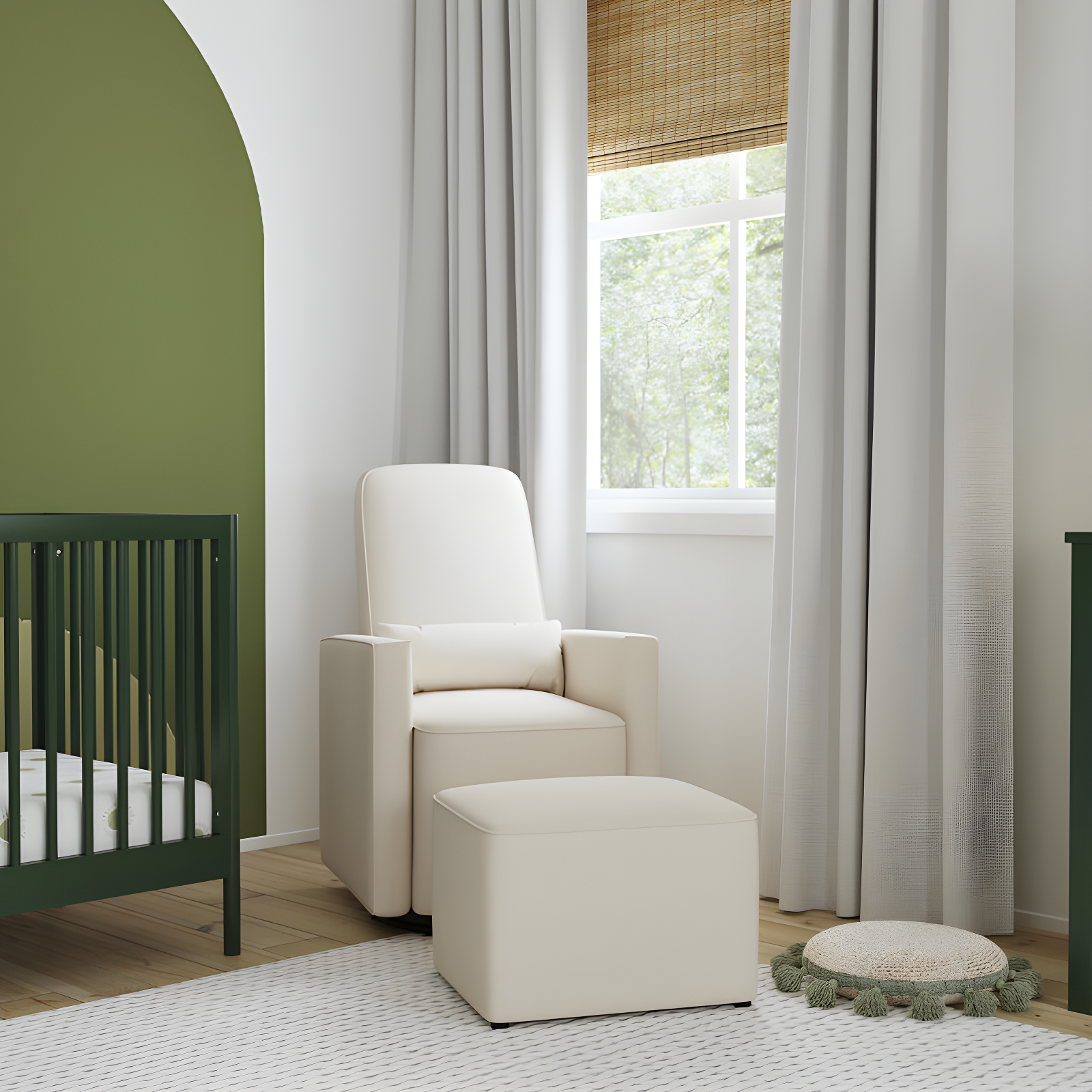 daVinci Olive Swivel Glider with Ottoman & Reviews | Wayfair