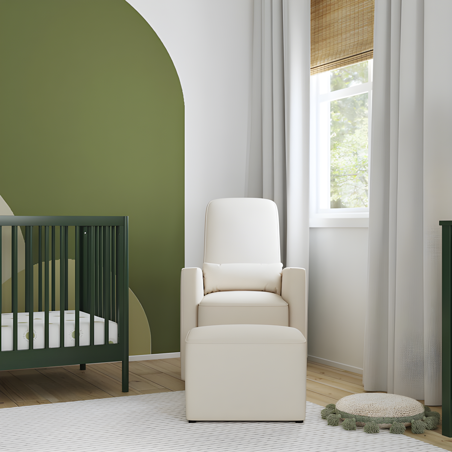 daVinci Olive Swivel Glider with Ottoman & Reviews | Wayfair
