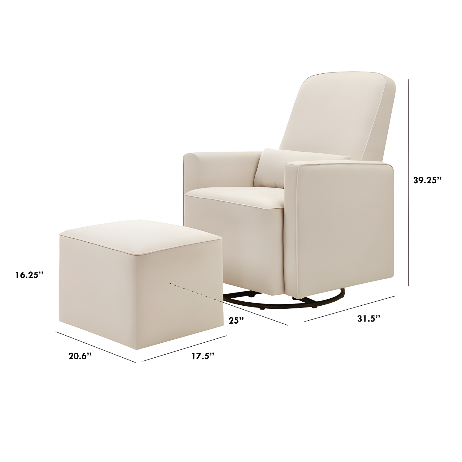 daVinci Olive Swivel Glider with Ottoman & Reviews | Wayfair