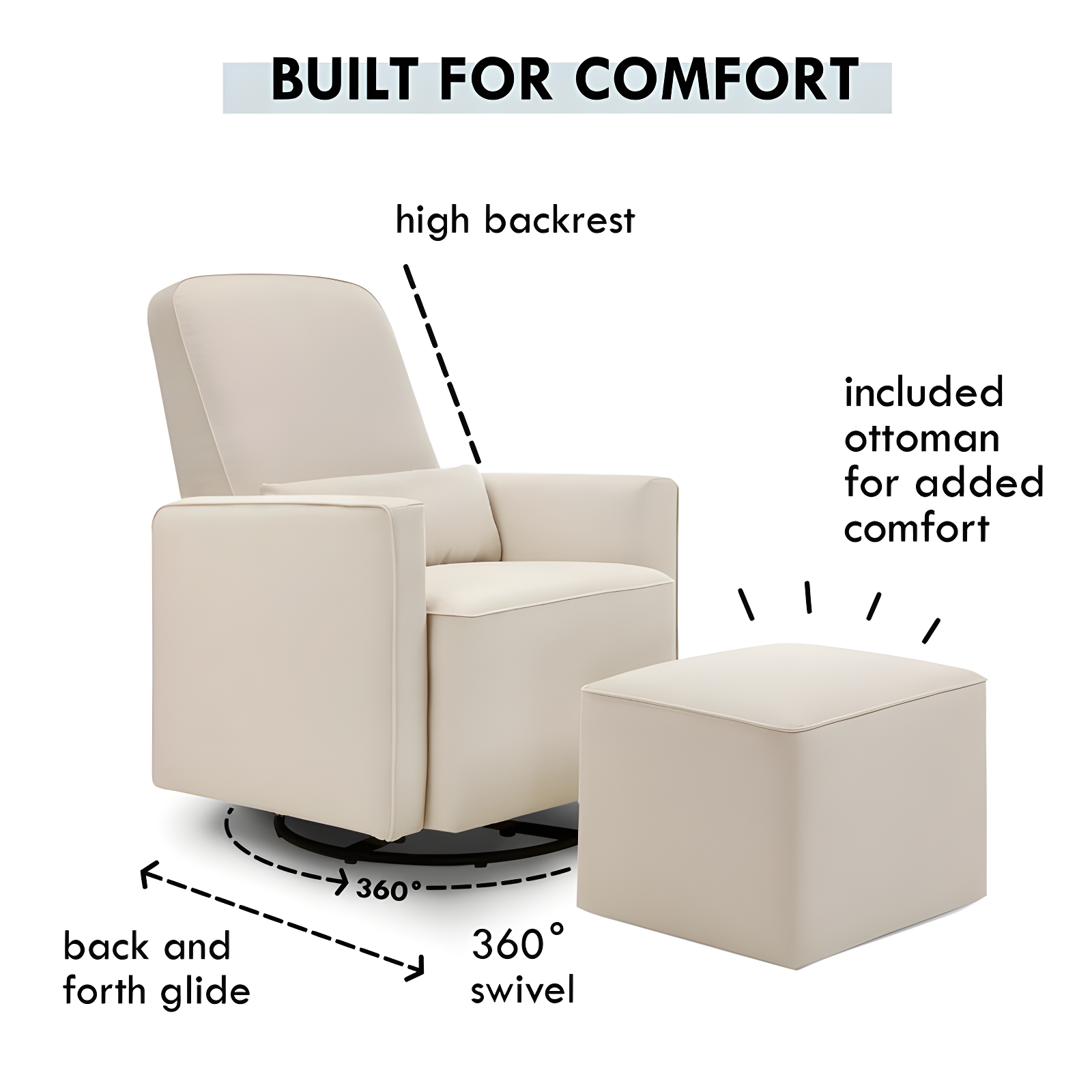 daVinci Olive Swivel Glider with Ottoman & Reviews | Wayfair