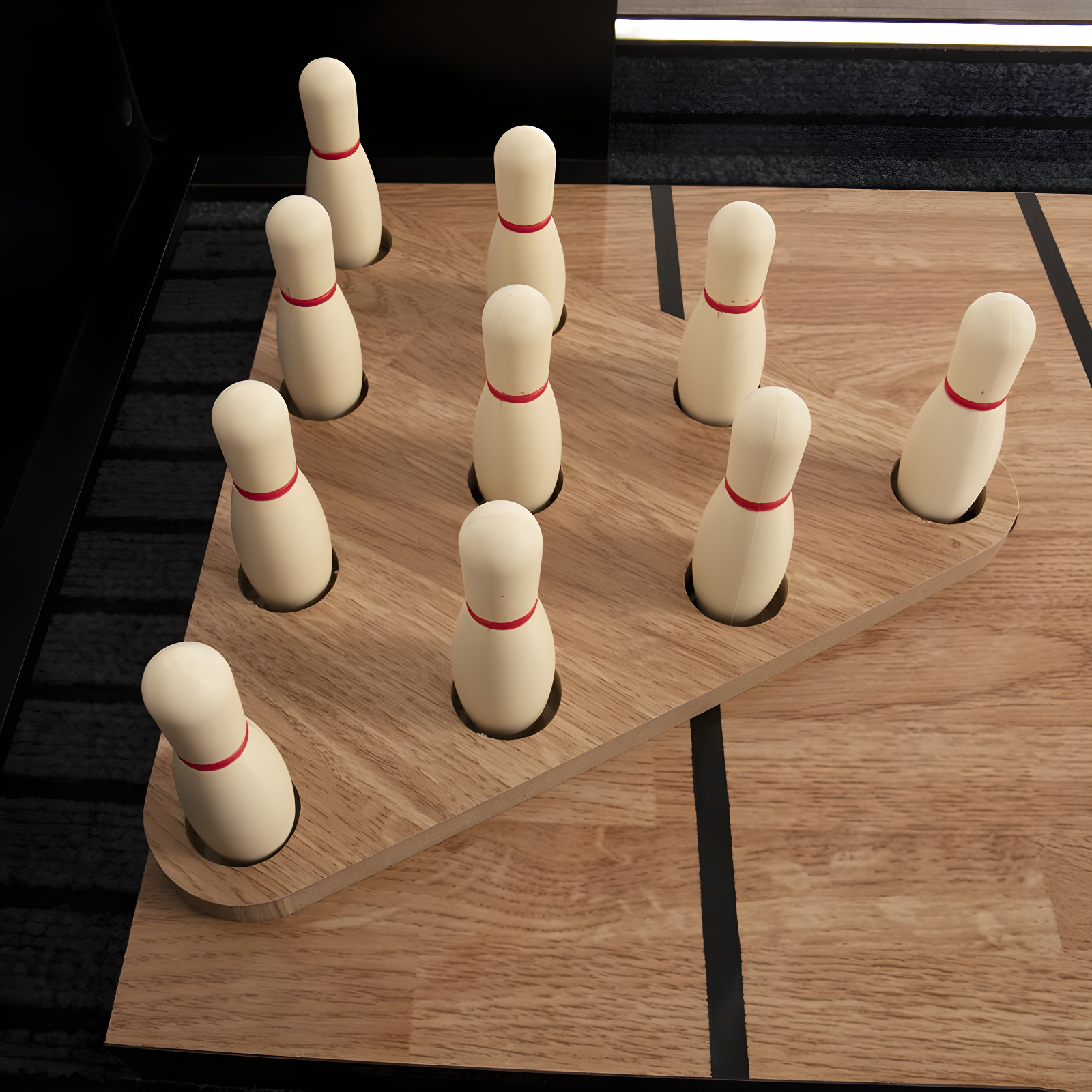 American Legend American Legend Kirkwood 9' LED Shuffleboard Table with Bonus Bowling Game