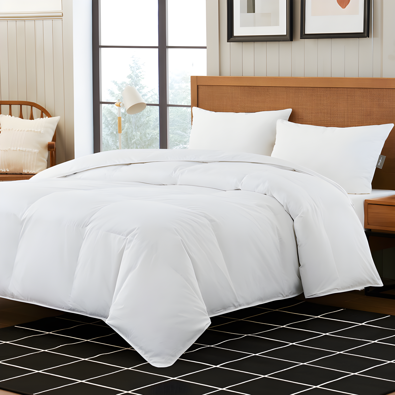 Eddie Bauer Eddie Bauer All-Season 600 Fill Power Oversized White Down Comforter - 400 TC