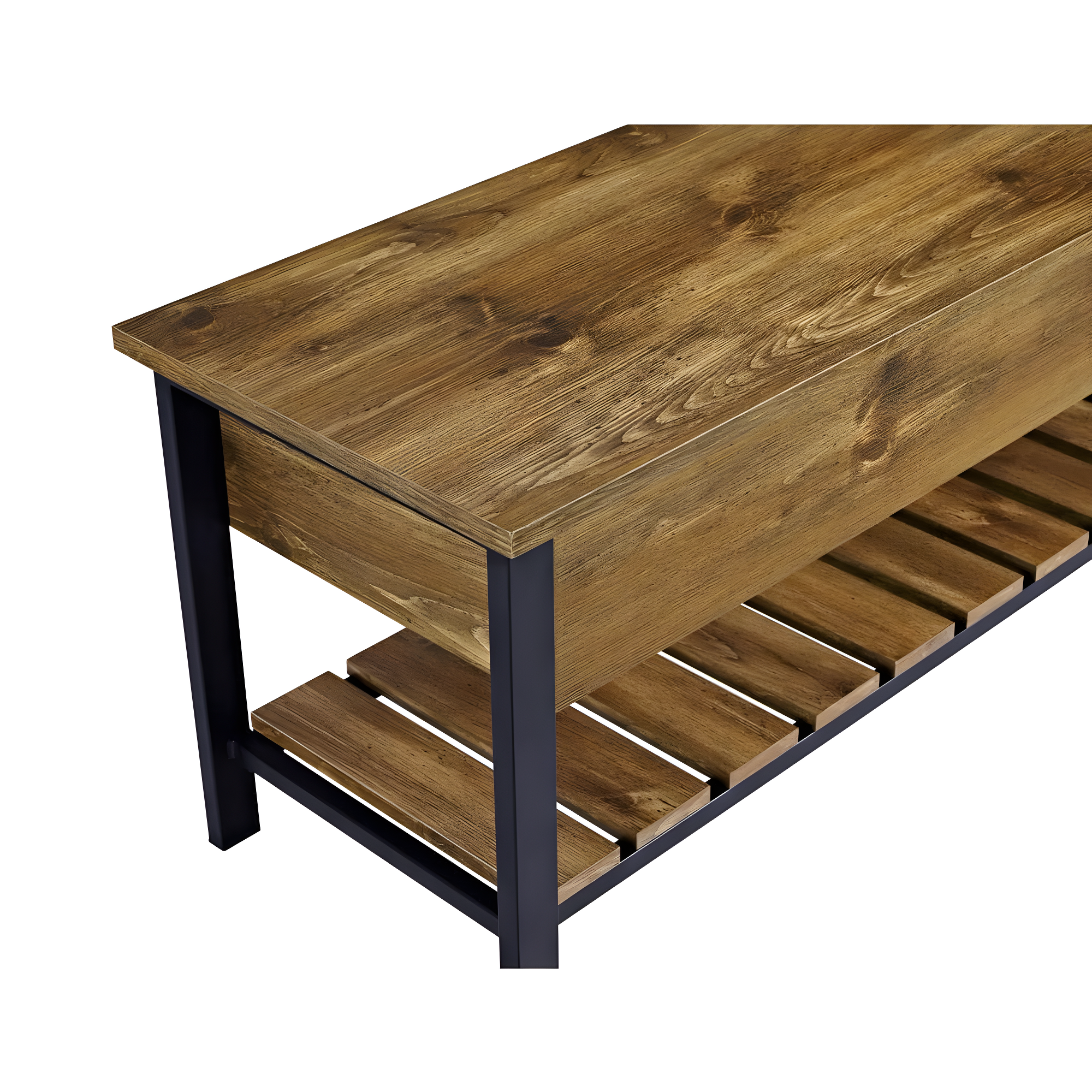 Walker Edison Storage Bench, Barnwood