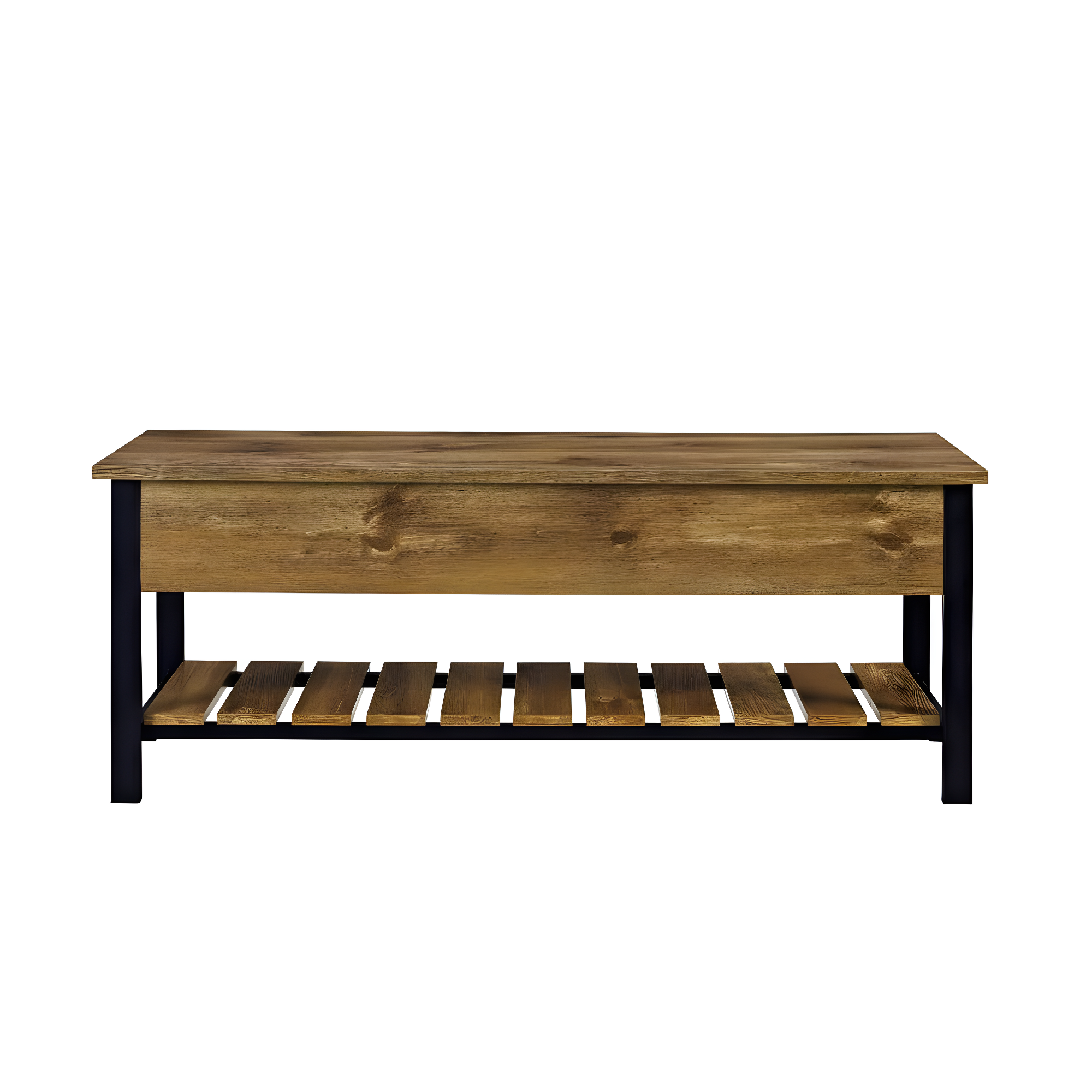 Walker Edison Storage Bench, Barnwood