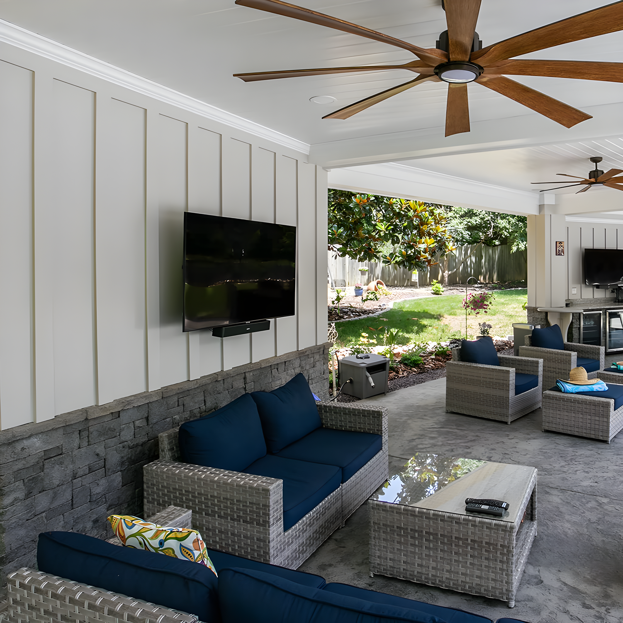 Georgetown Run Flat Faux Stone Non-Rated Wall Paneling Indoor-Outdoor (Random Width + Length, 14.25 sq. ft. per box)