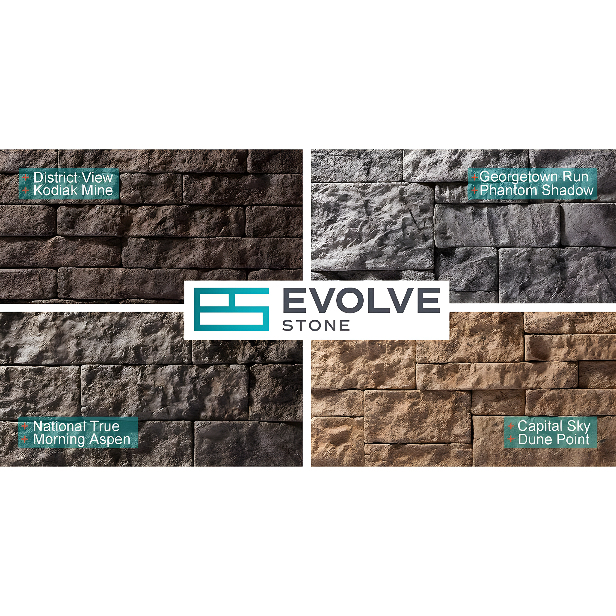 Georgetown Run Flat Faux Stone Non-Rated Wall Paneling Indoor-Outdoor (Random Width + Length, 14.25 sq. ft. per box)