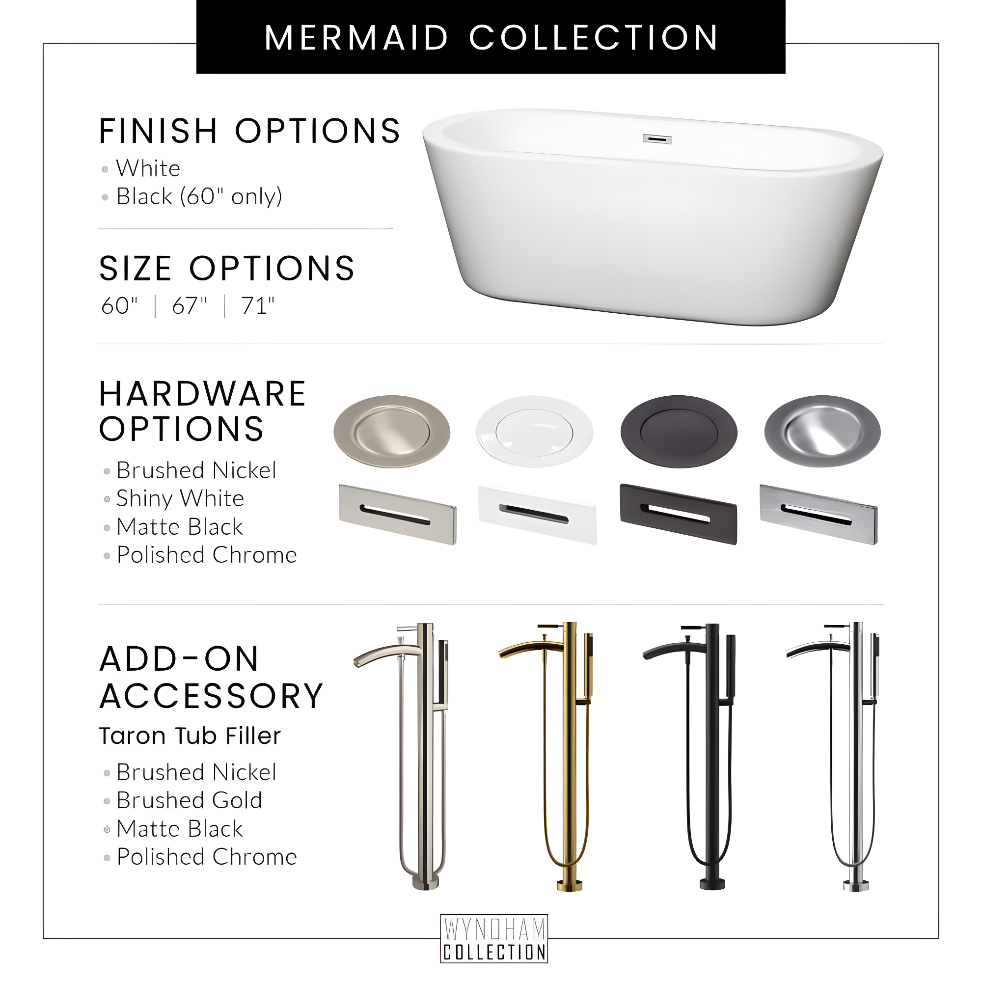 Mermaid 71'' x 33.5'' Freestanding Soaking Acrylic Bathtub