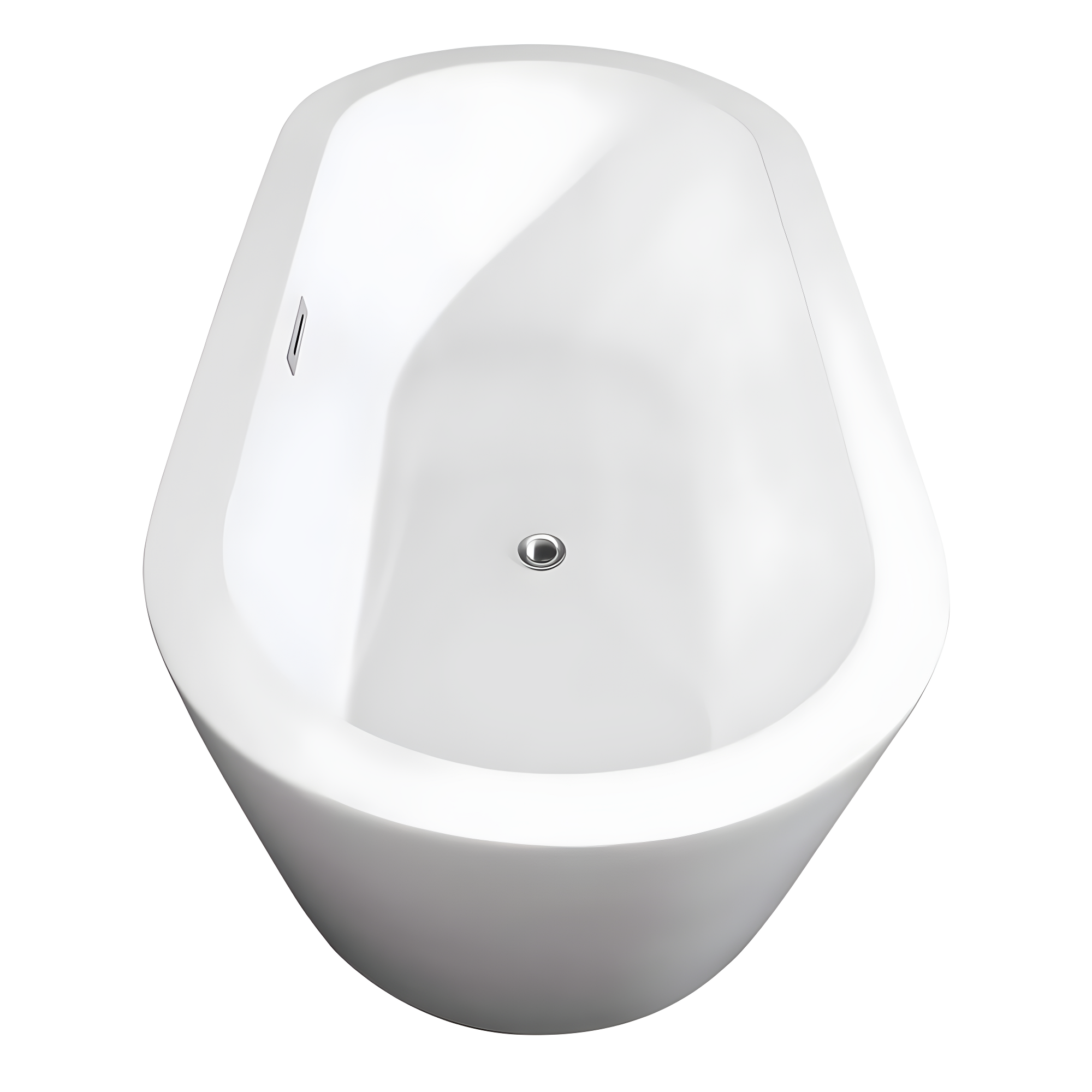 Mermaid 71'' x 33.5'' Freestanding Soaking Acrylic Bathtub