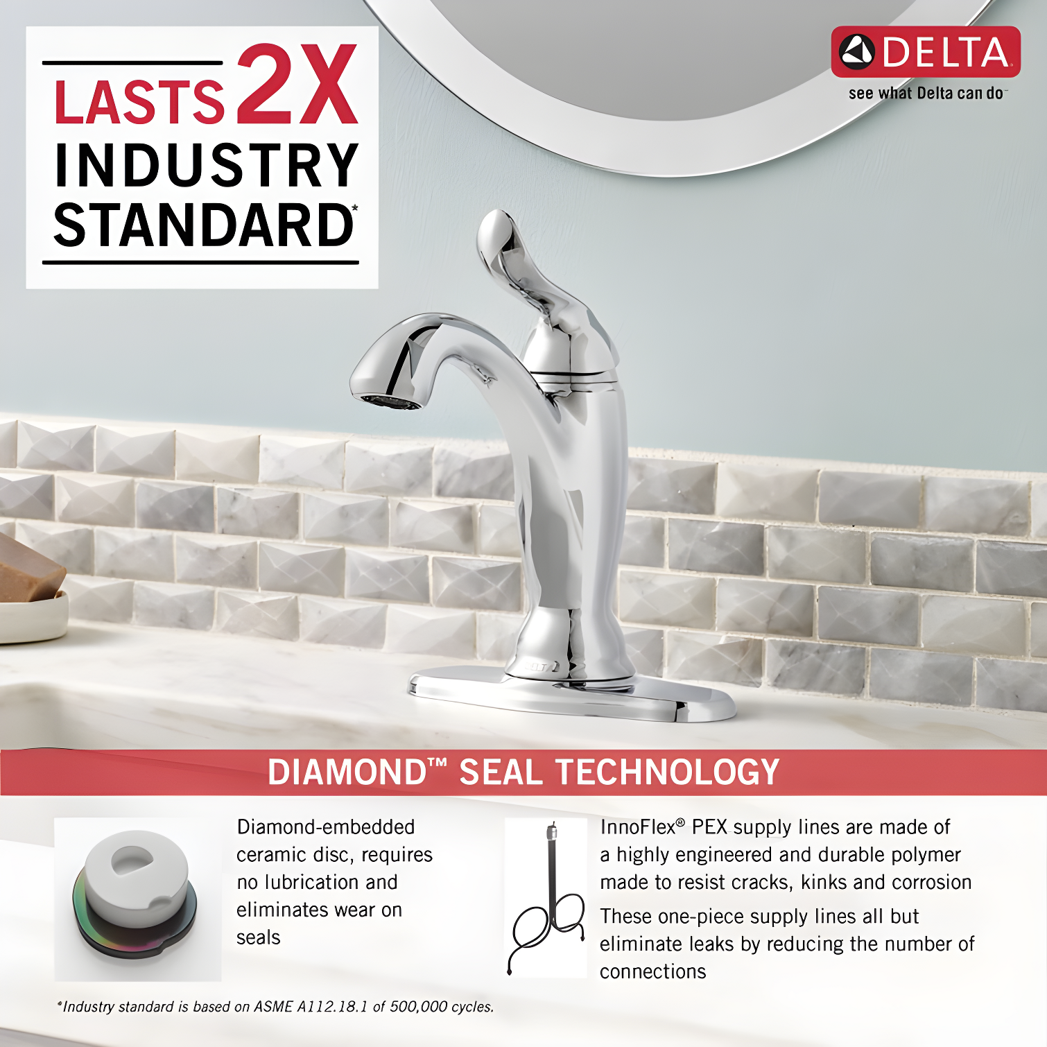 Linden™ Single Hole Bathroom Faucet with Drain Assembly and DIAMOND™ Seal Technology