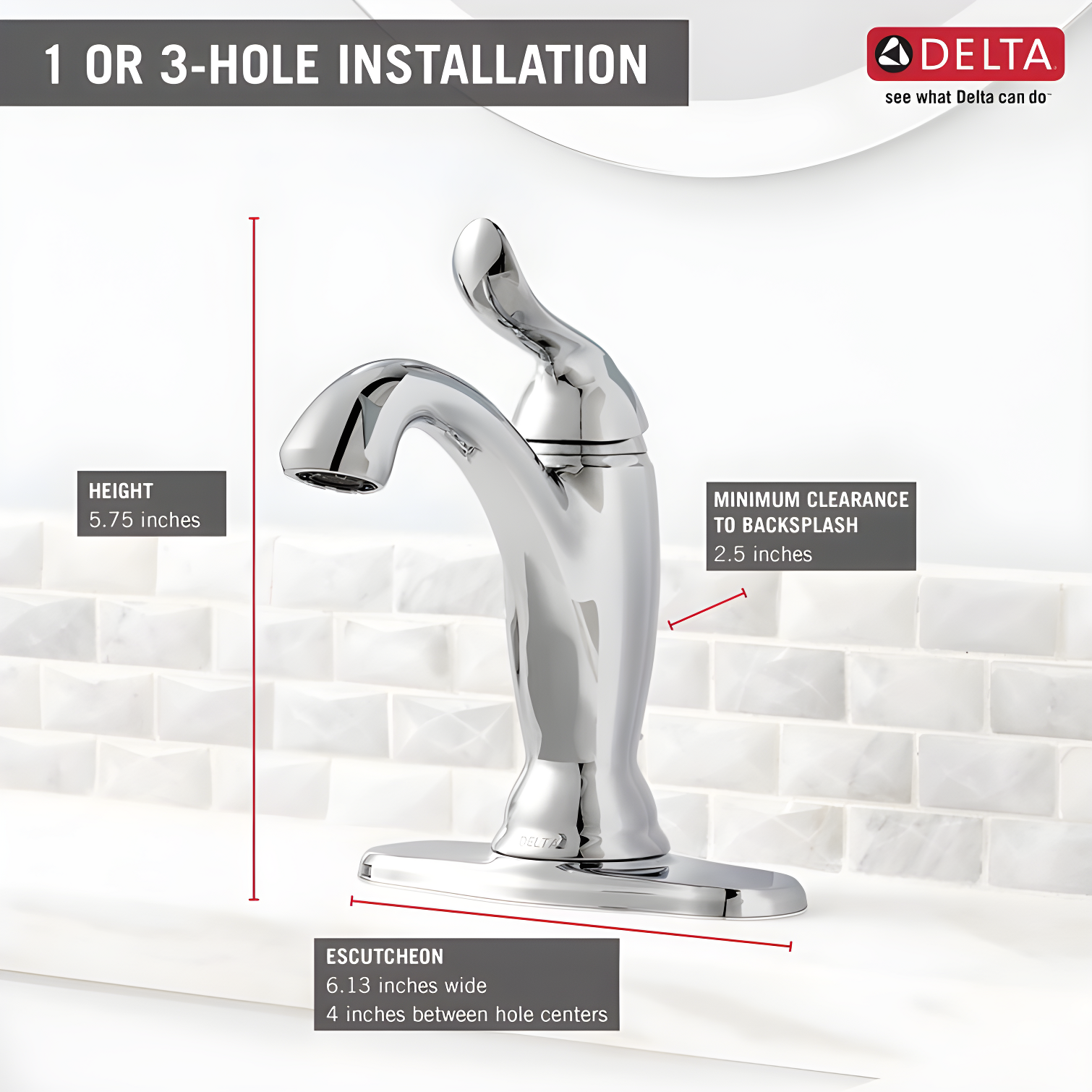 Linden™ Single Hole Bathroom Faucet with Drain Assembly and DIAMOND™ Seal Technology