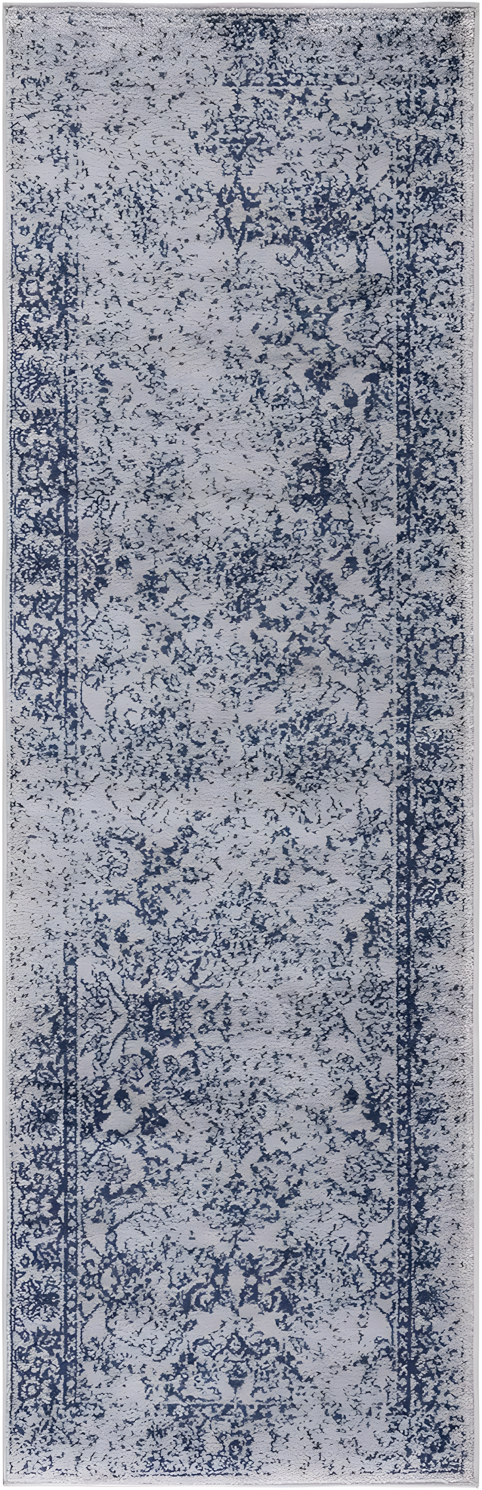 Adirondack ADR109 Machine Made Indoor Runner - Grey/Navy - 2'-6"x8' - Safavieh