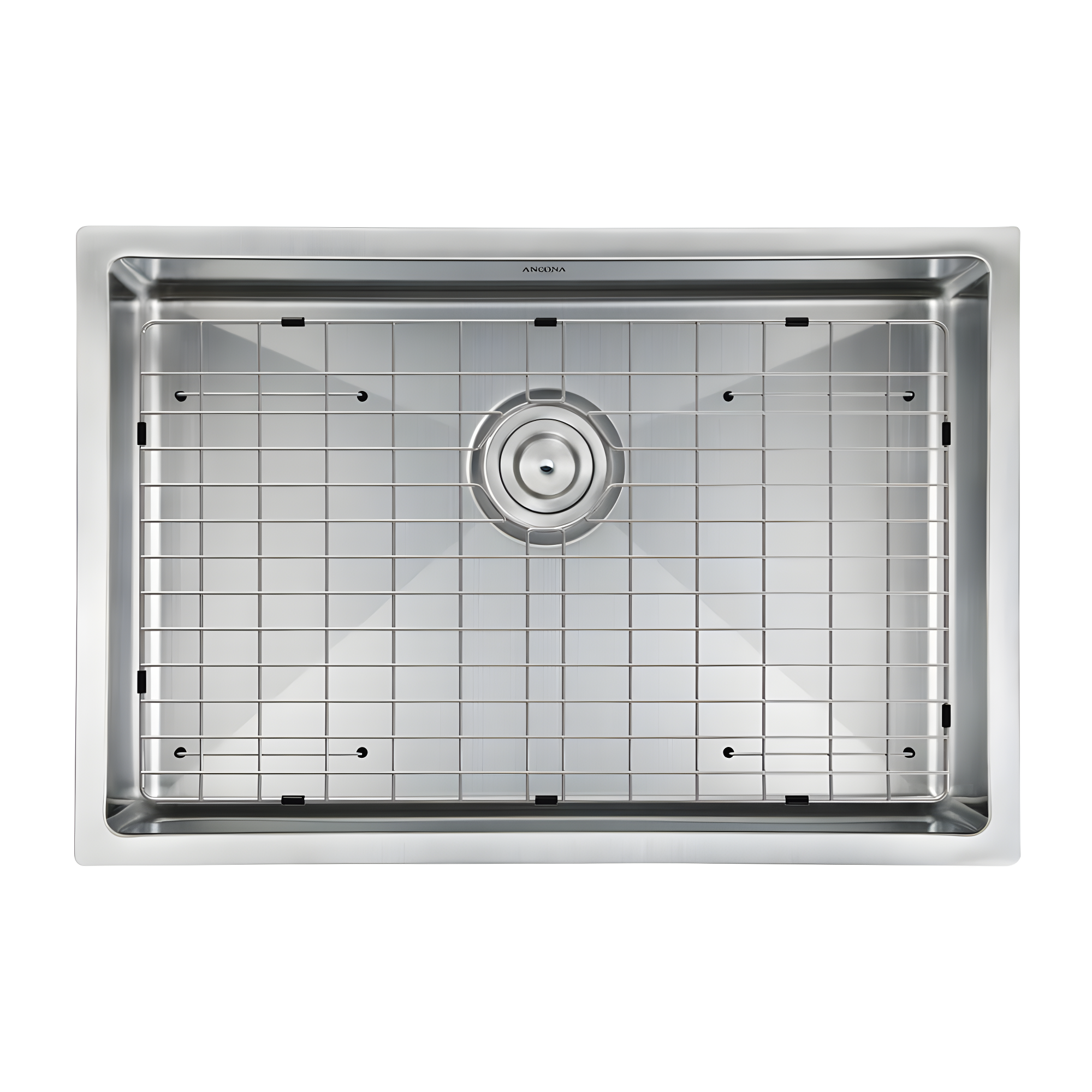Ancona Prestige Series Stainless Steel 30'' x 18'' Undermount Kitchen Sink with Grid and Strainer