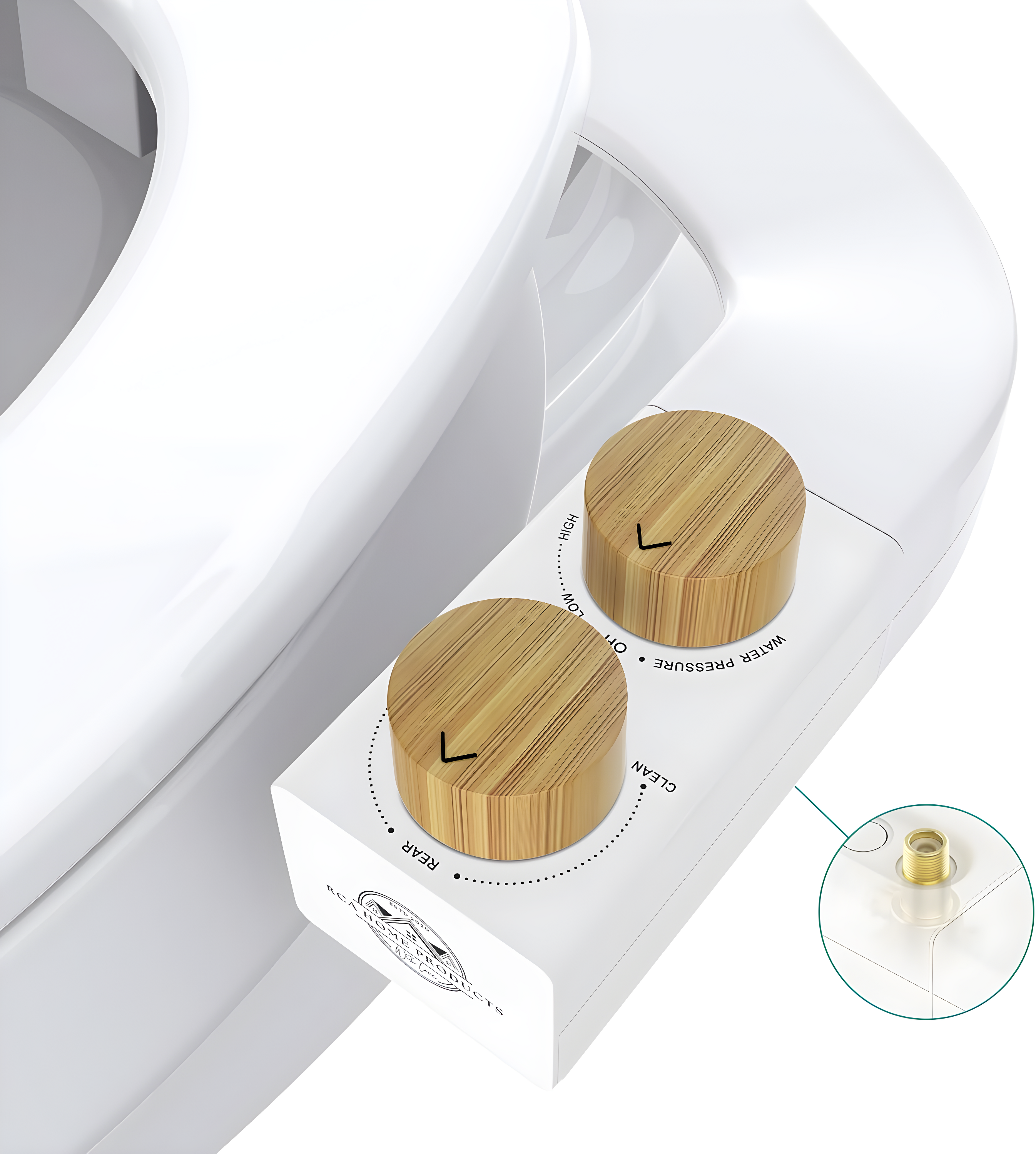 Reversible Left/Right Ultra Slim Cold Water Bidet Attachment