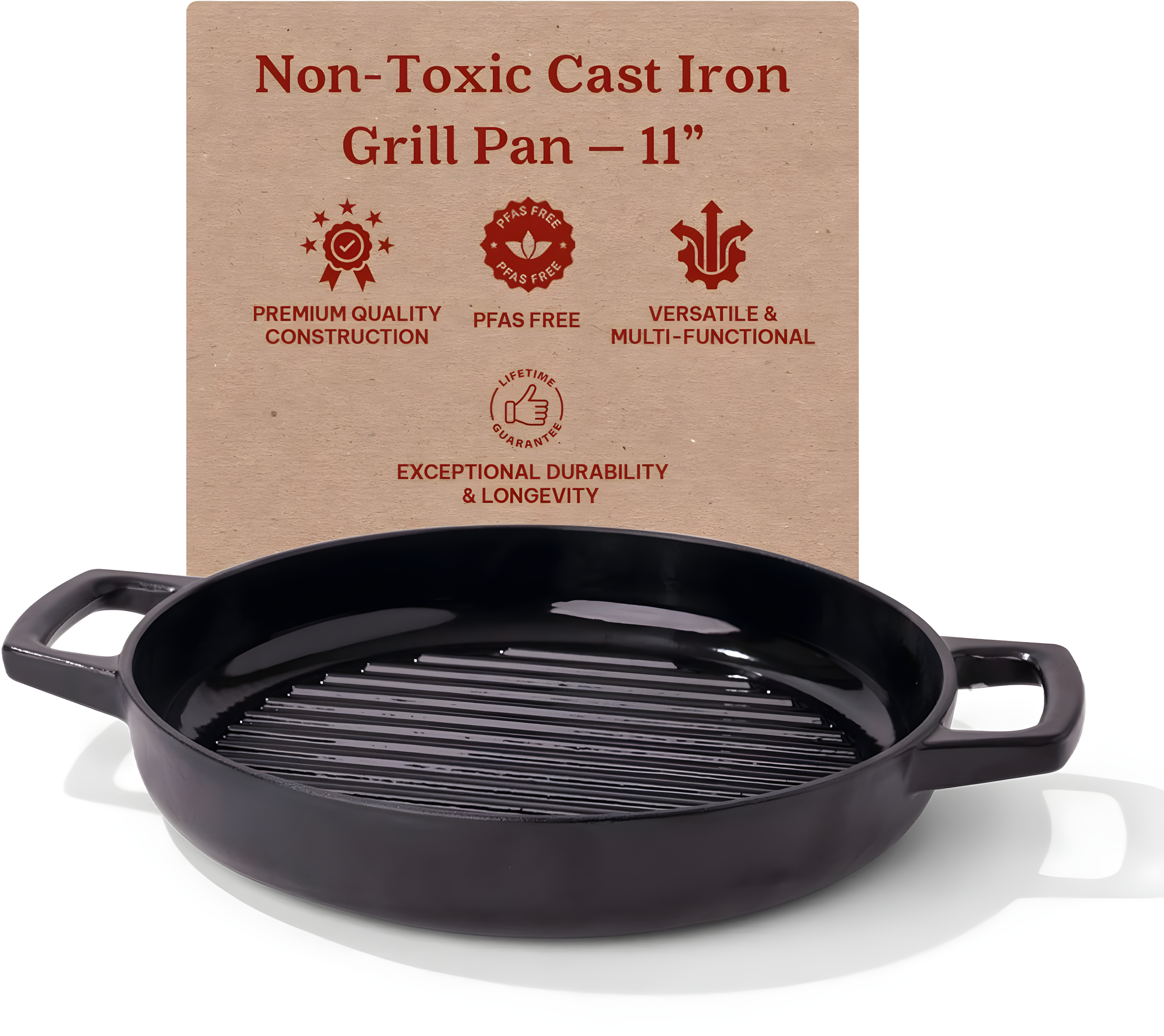 Alva Alva Nori 11" Premium Enameled Cast Iron Grill Pan