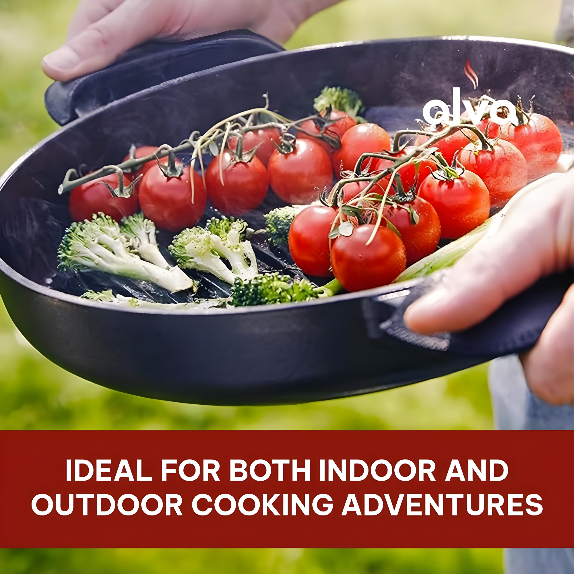 Alva Alva Nori 11" Premium Enameled Cast Iron Grill Pan