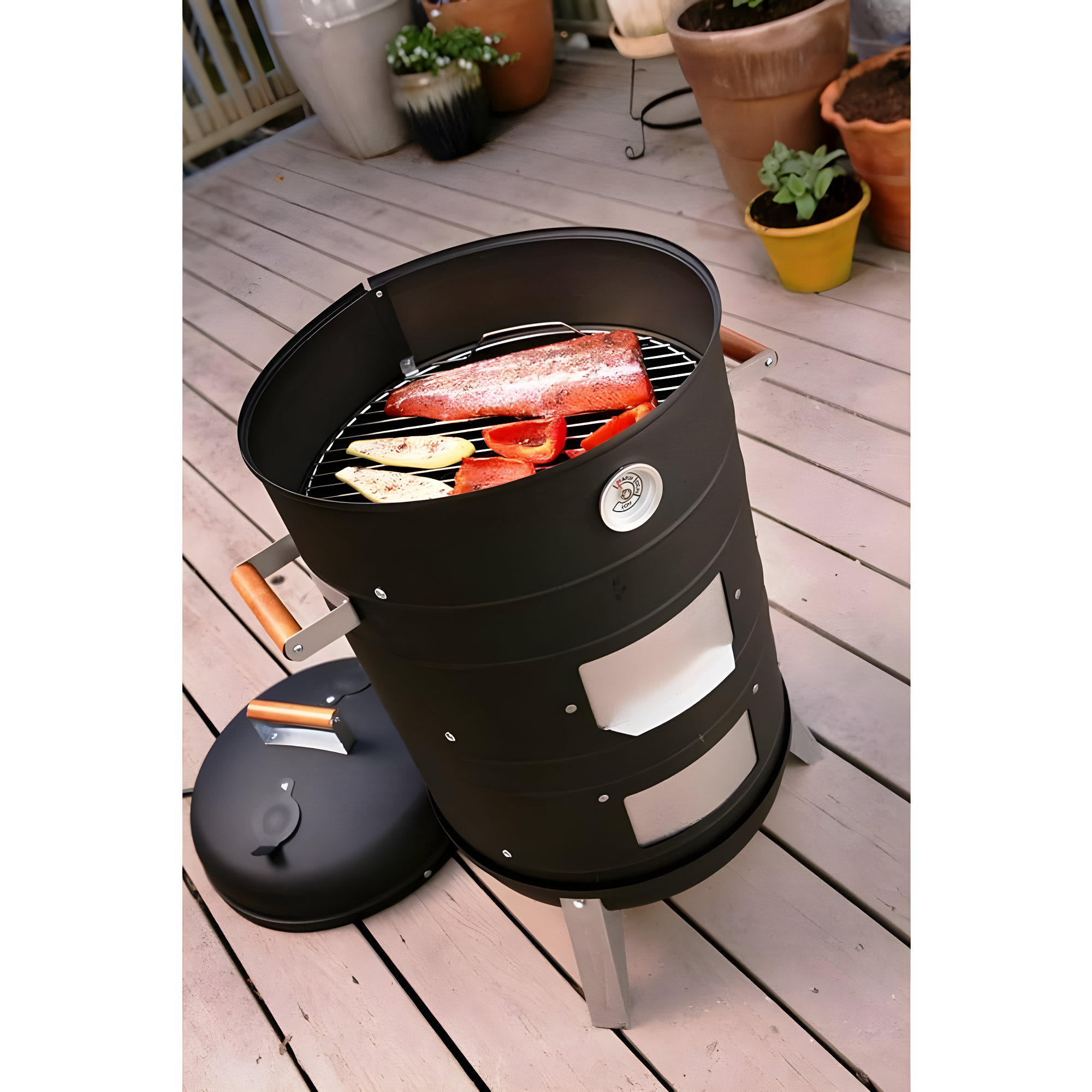 MECO Corporation MECO Corporation Americana Vertical Charcoal Portable 351 Square Inches Smoker