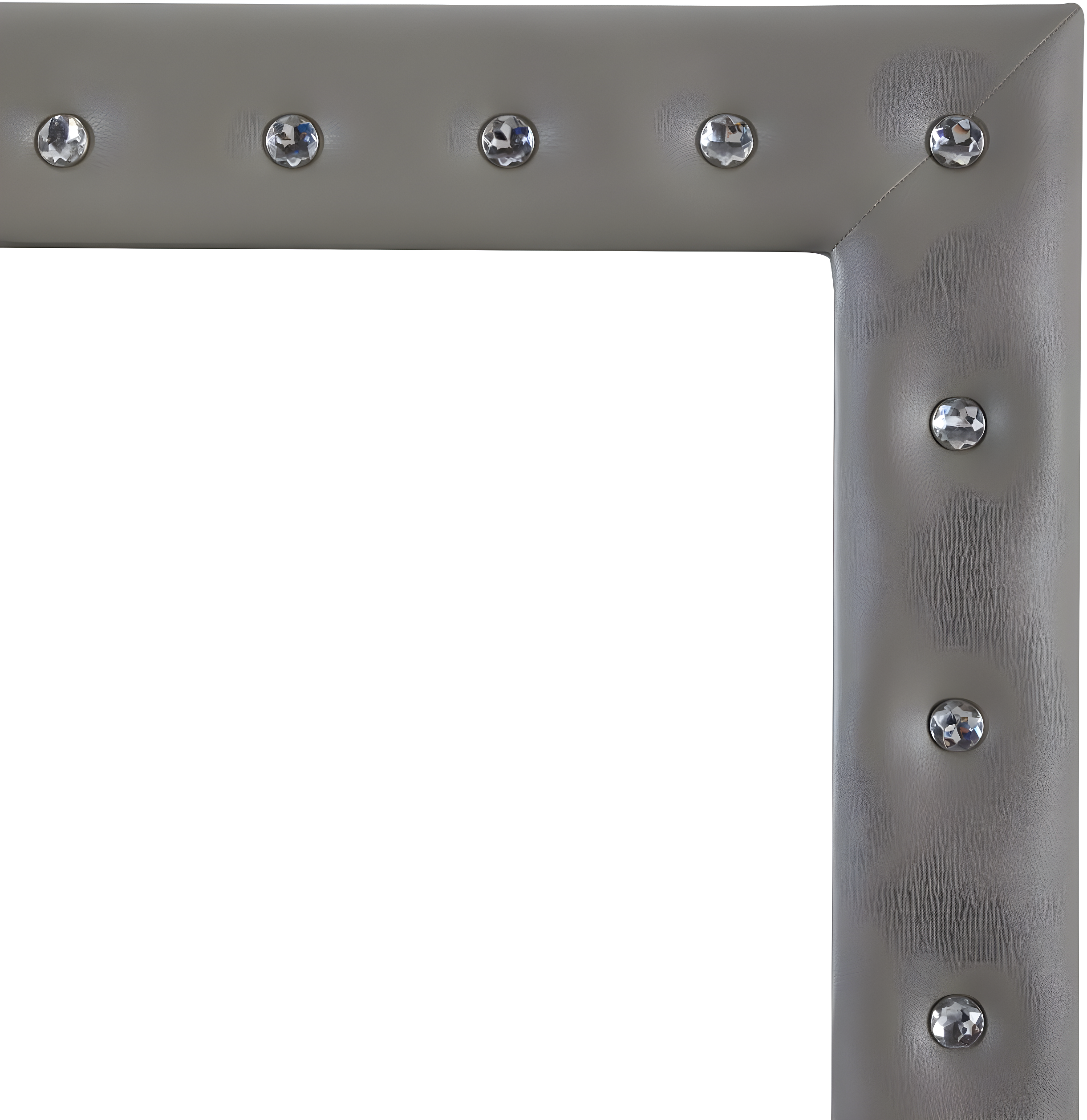 Naomi Home Crystal Tufted Floor Mirror Full Length, 63" LX22 W Wall Mirror, Standing Mirror,Wall Mirror with Faux Wood Frame, Full Length Mirrors for Bedroom - Gray
